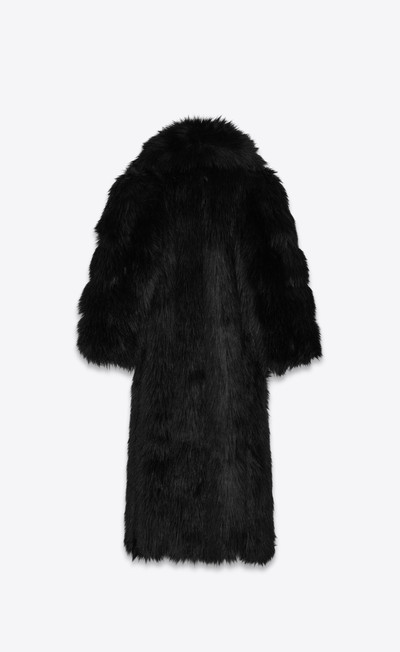 SAINT LAURENT coat in animal-free fur outlook