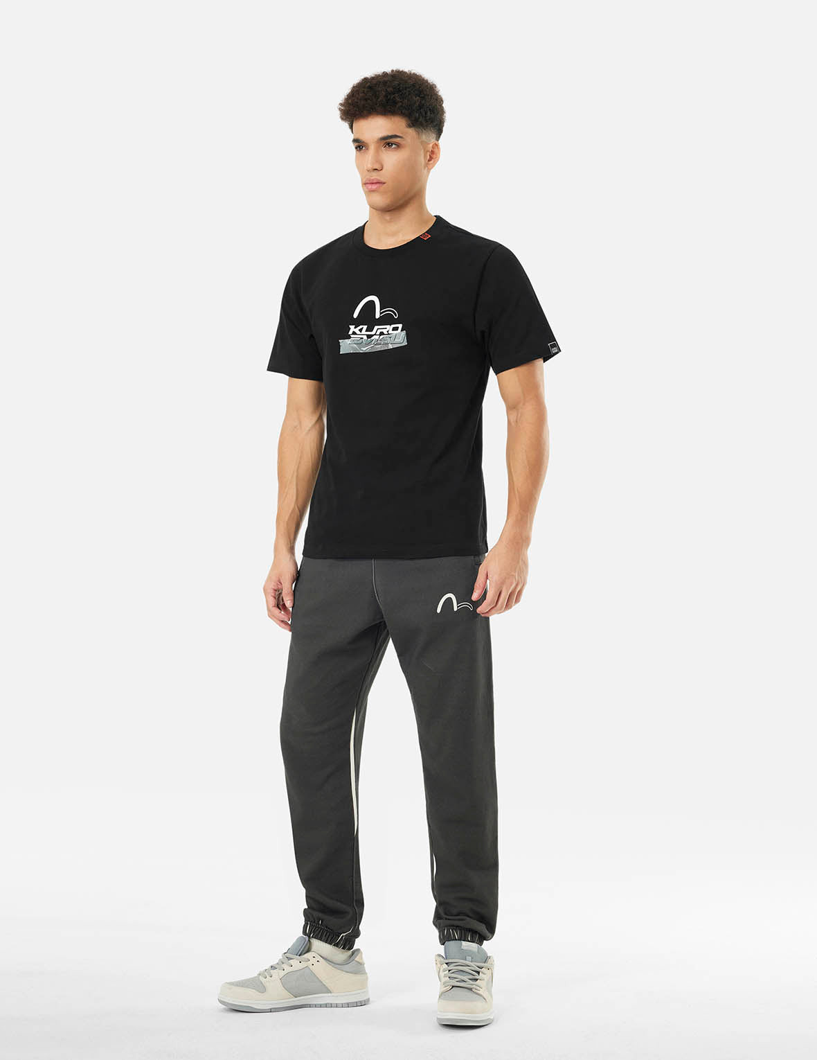 Logo and Tape Print Regular Fit T-shirt - 5