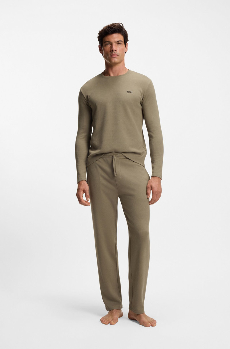 BOSS EMBROIDERED-LOGO PYJAMA T-SHIRT IN A COTTON BLEND outlook