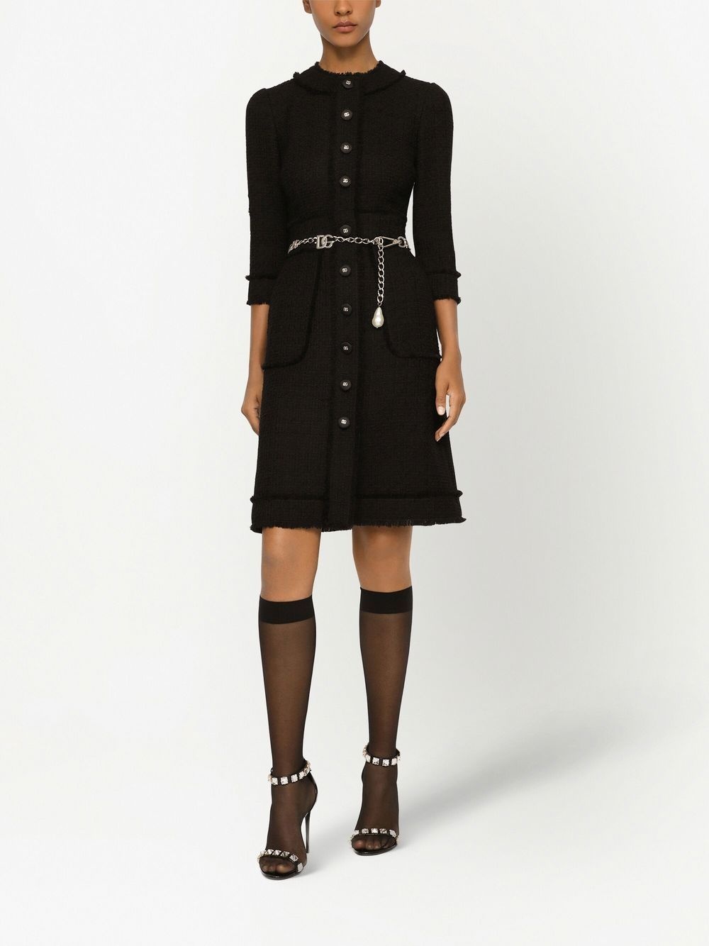 tweed midi dress - 3