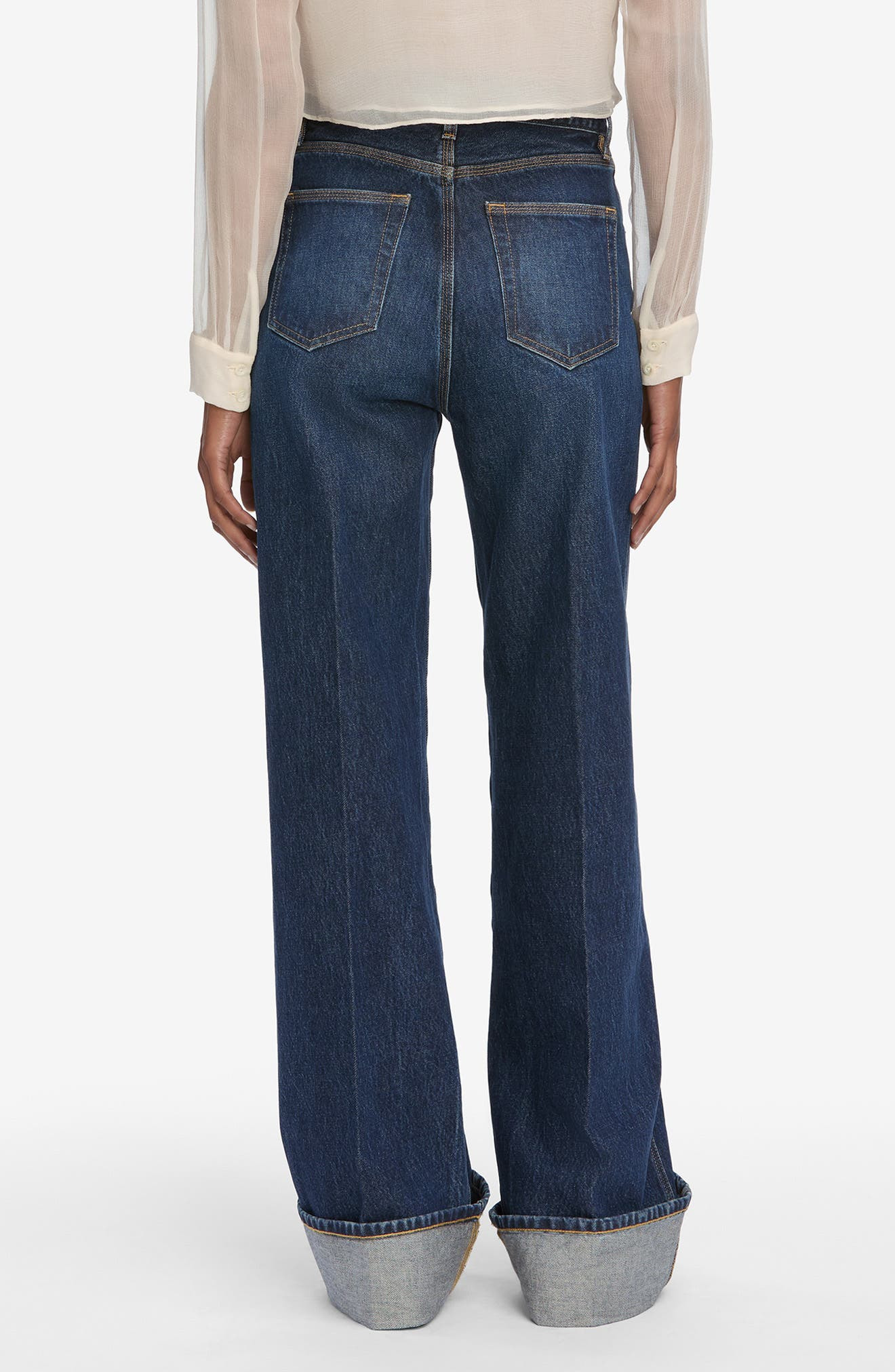 FRAME The Cuffed Wide Leg Jeans in Spencer at Nordstrom - 2