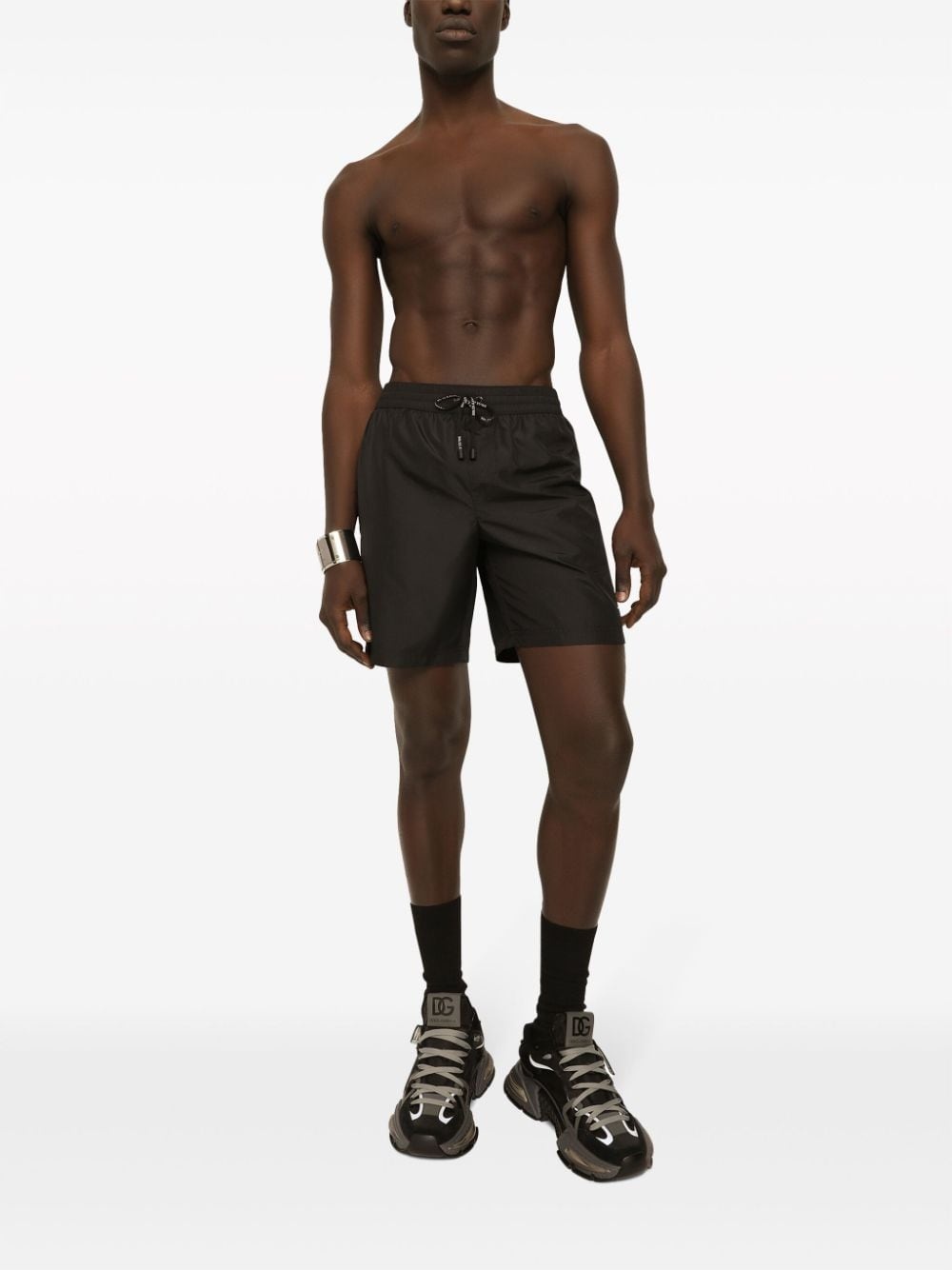 logo-patch swim shorts - 2