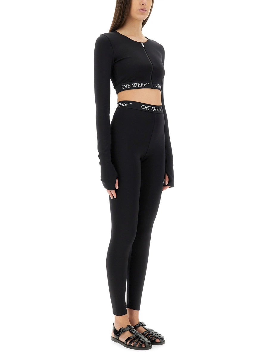 Off-White Women Cropped Top With Logoed Band - 2