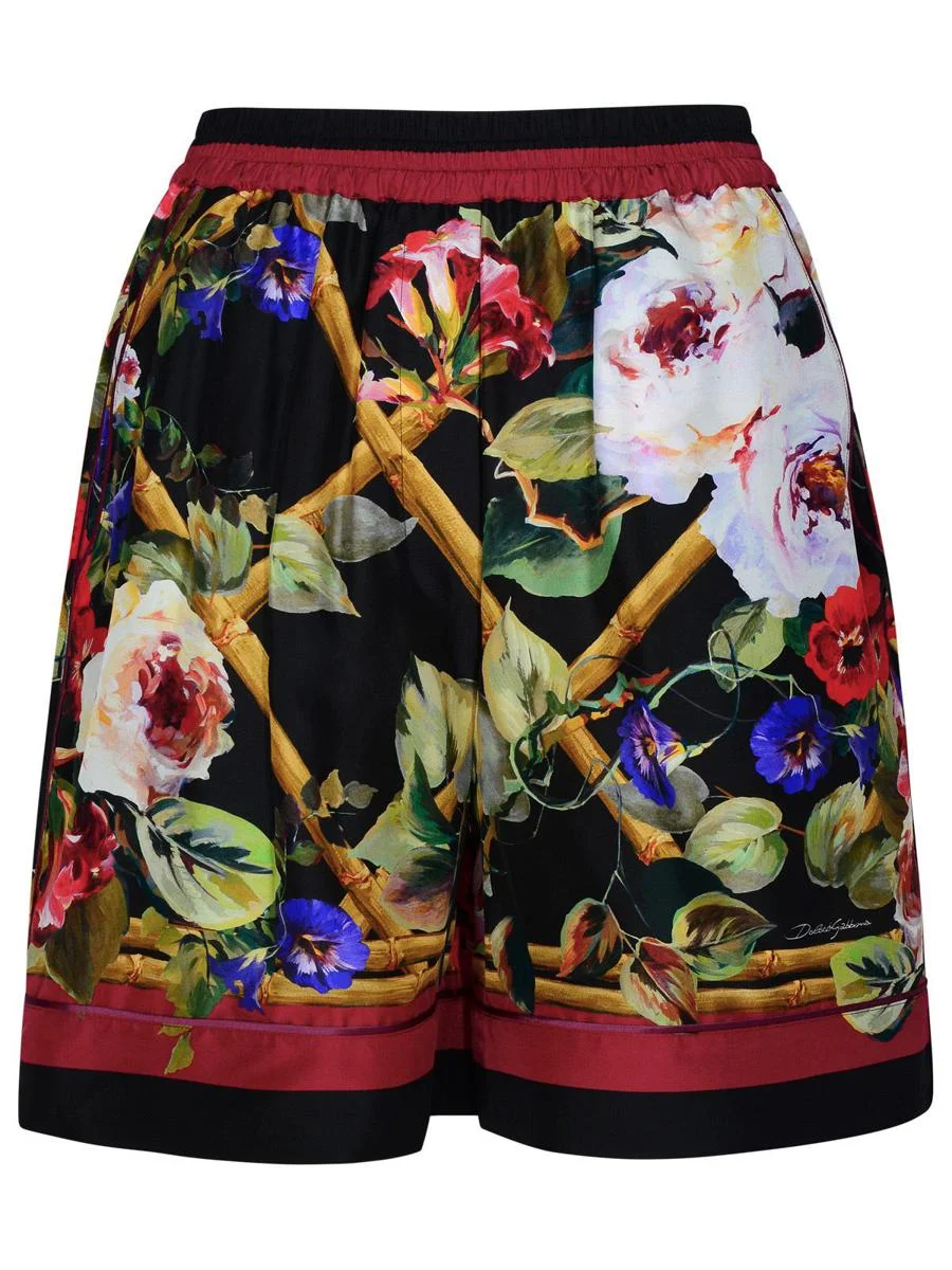 Dolce & Gabbana Multicolor Silk Shorts - 1