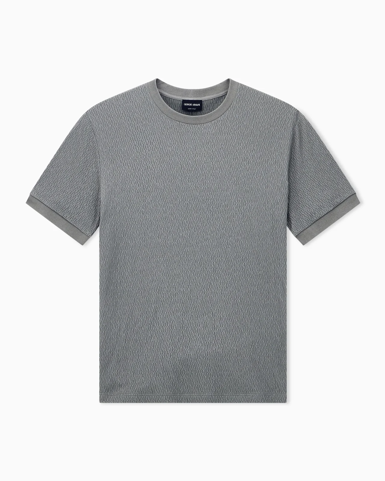 T-SHIRT REGULAR FIT IN VISCOSE AND CASHMERE JACQUARD JERSEY - 1