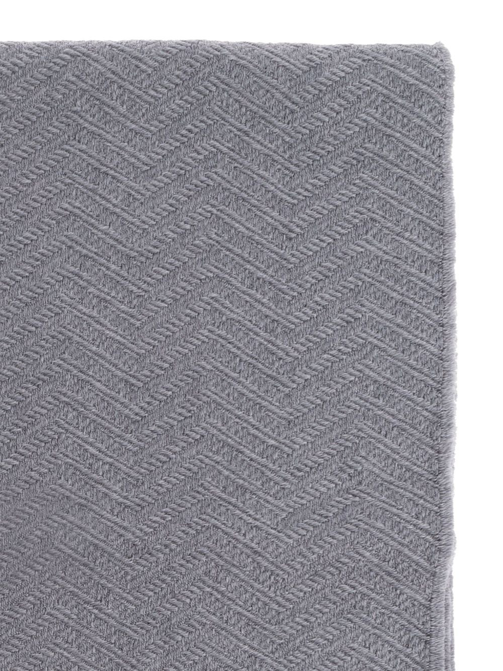 herringbone wool scarf - 2