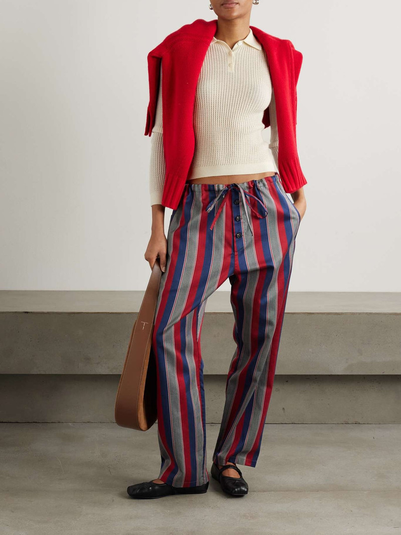 GUEST IN RESIDENCE Cropped ribbed-knit cashmere polo top Cream outlook