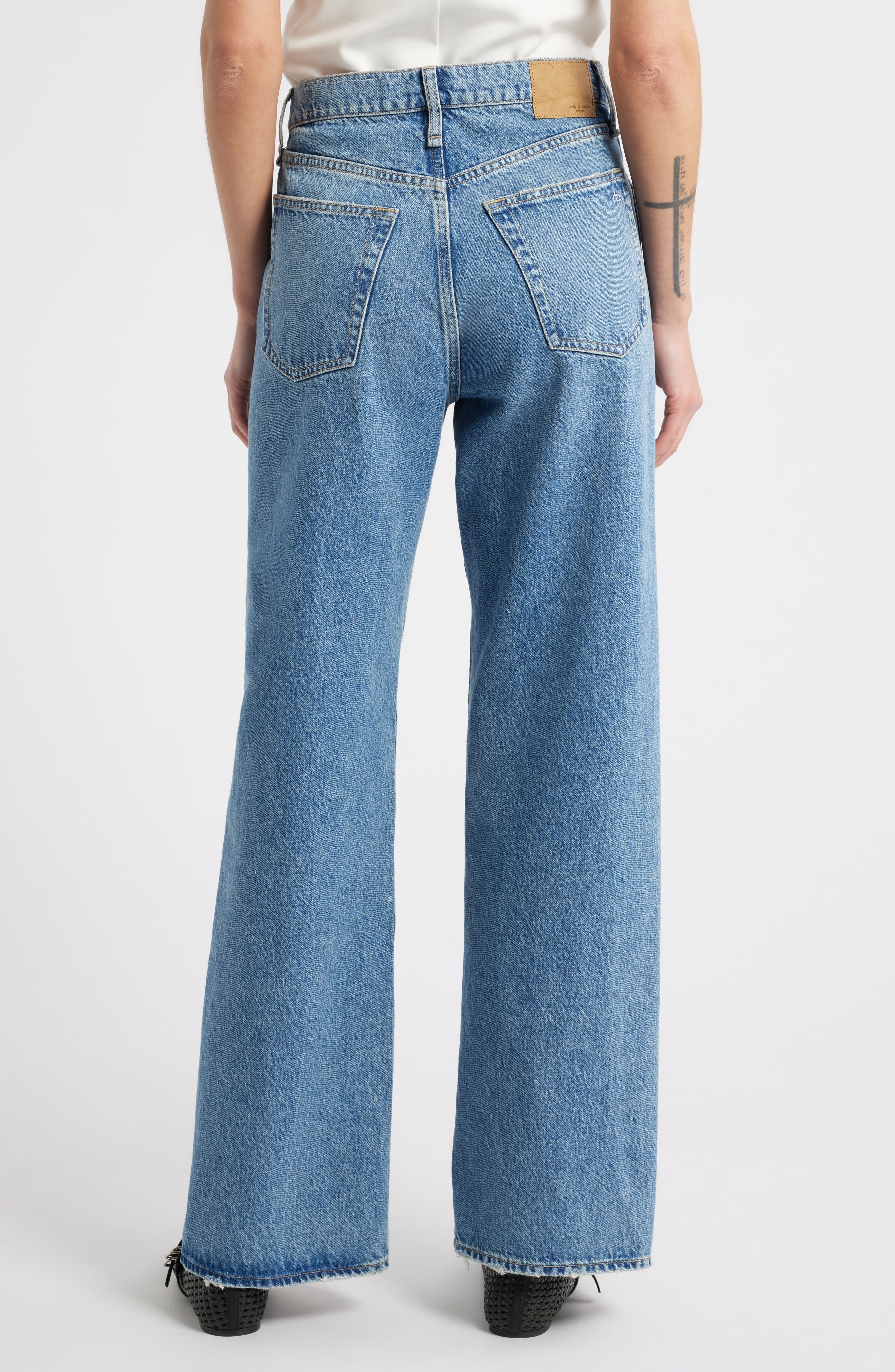 rag & bone High Waist Slit Hem Straight Leg Jeans in Astoria at Nordstrom - 2