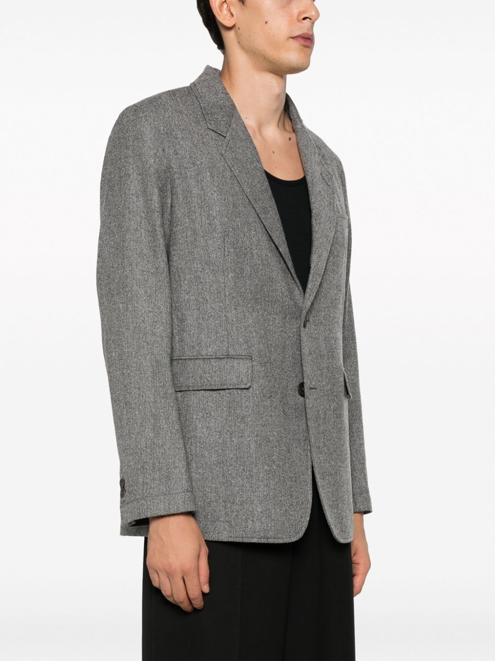 Plane Fannel single-breasted blazer - 4