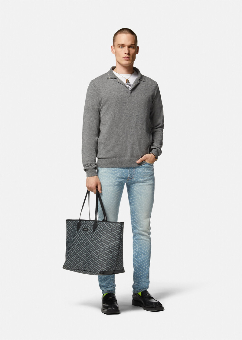 VERSACE La Greca Lasered Jeans outlook