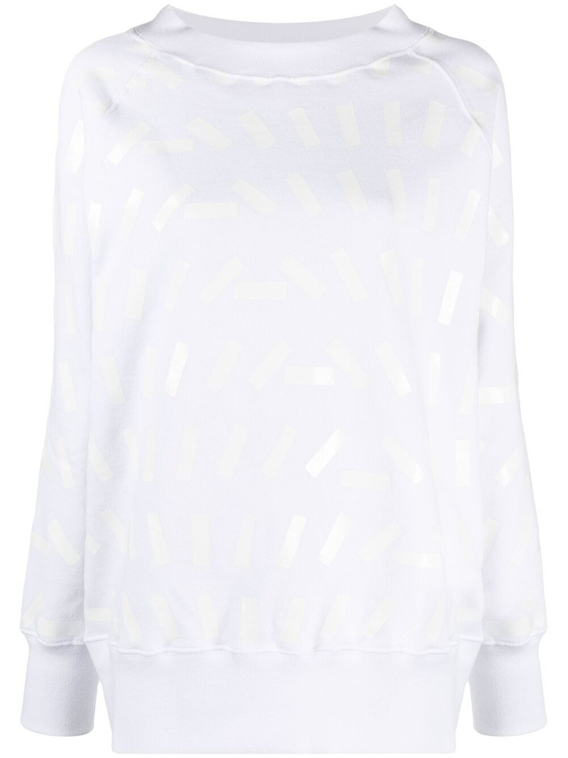 tape print sweatshirt 1