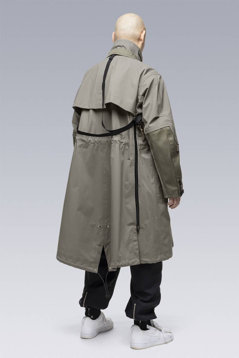 SAC-J2760 sacai / ACRONYM Trench Coat Alpha Green 4