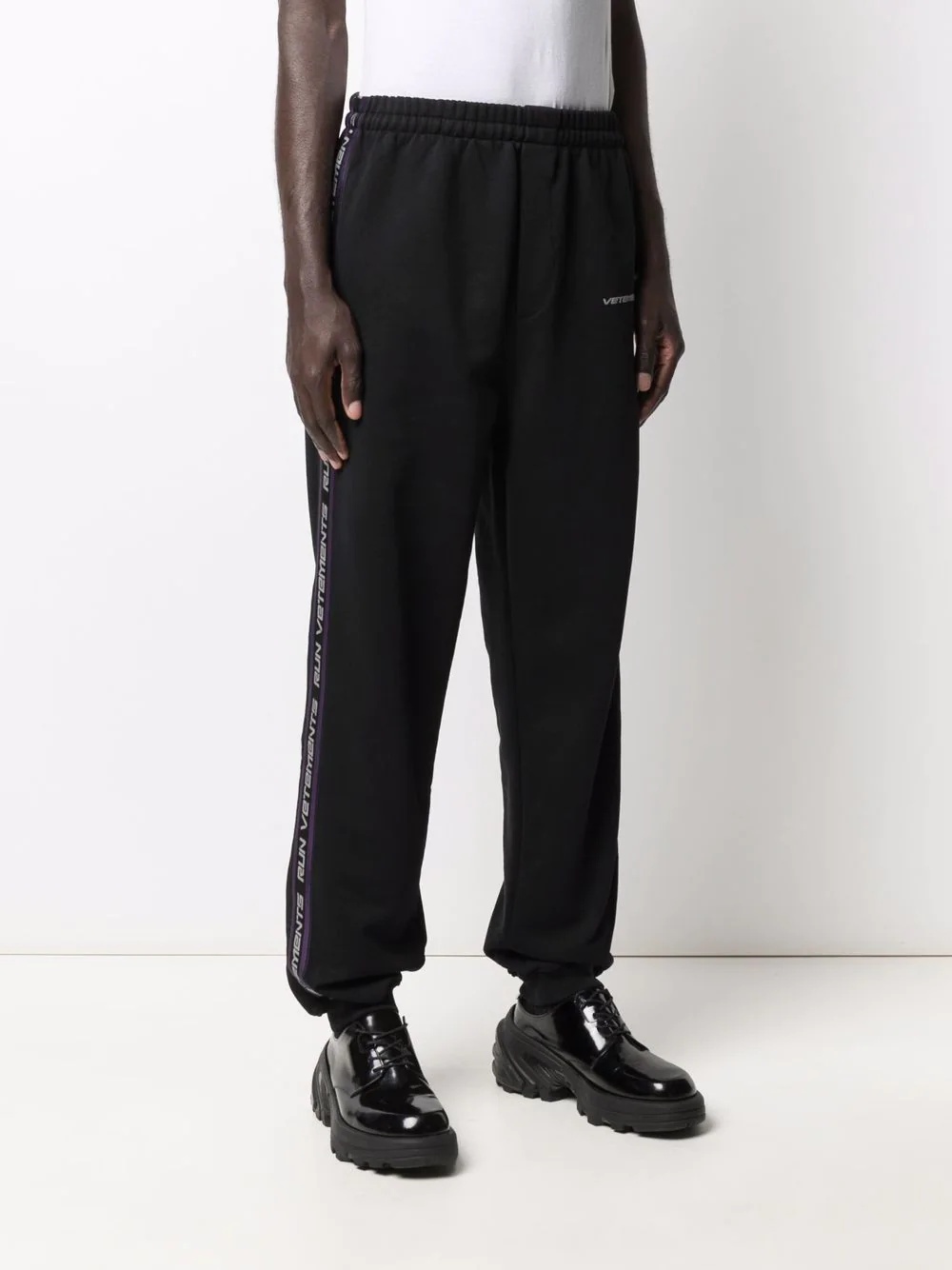 side-stripe track pants - 4