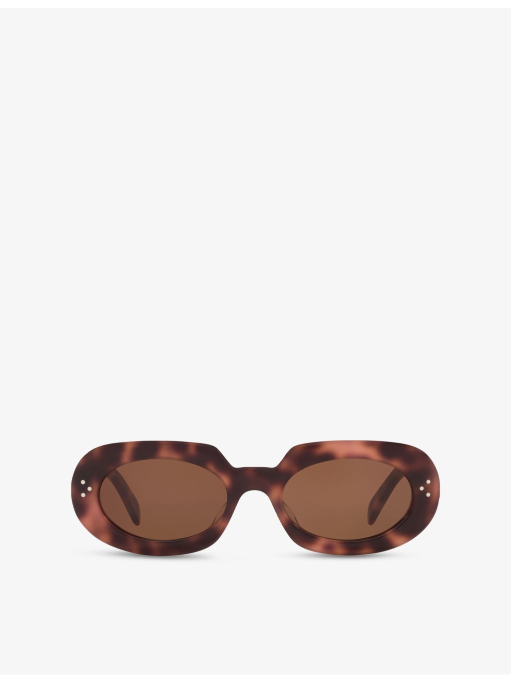 CL000474 BOLD 3 DOTS CL40276U Irregular-Frame Tortoise Acetate Sunglasses - 1