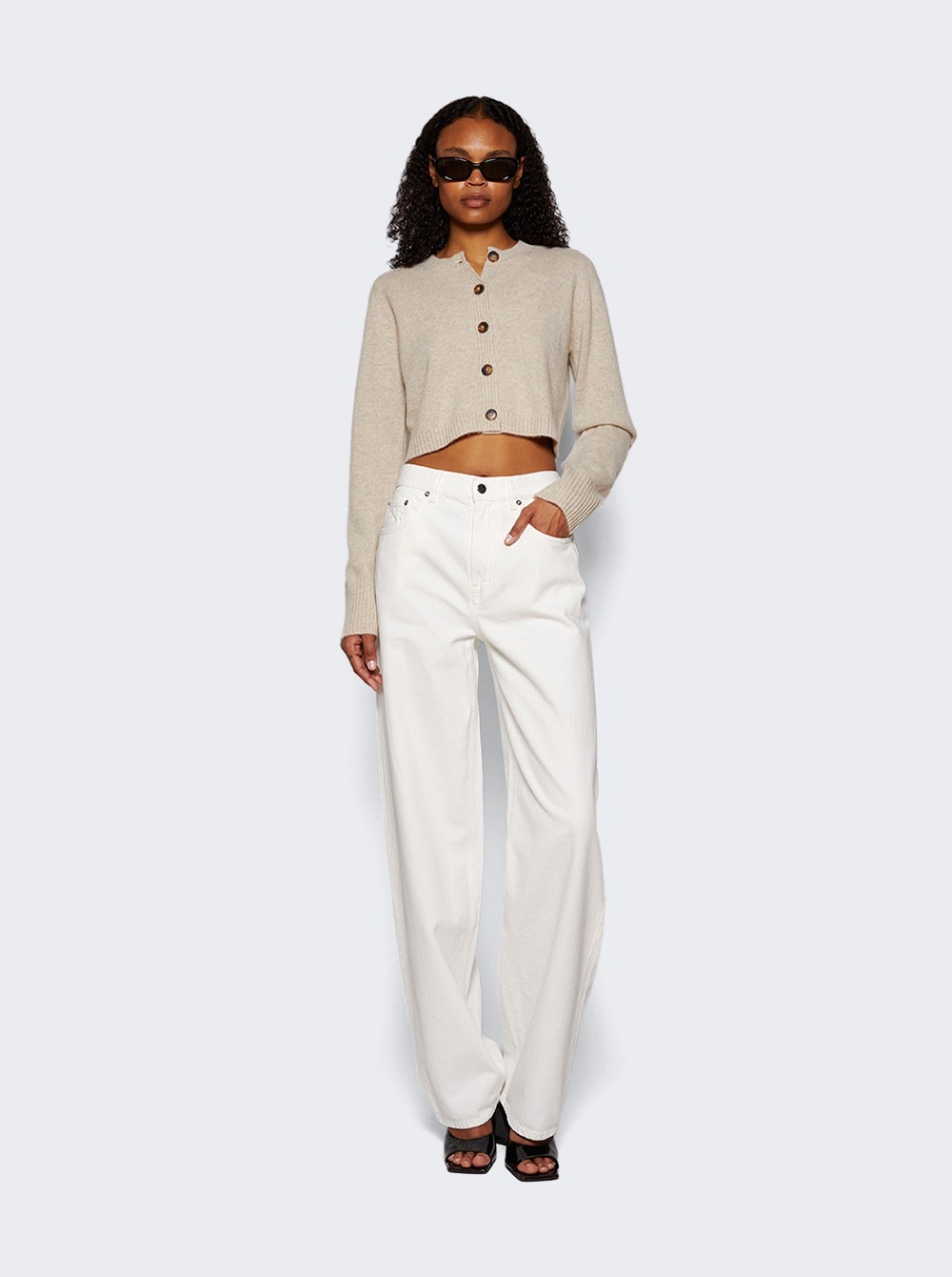 Samur Denim Pants Ivory - 2