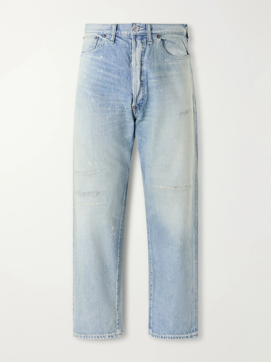 No. 37 Wide-Leg Distressed Jeans - 1