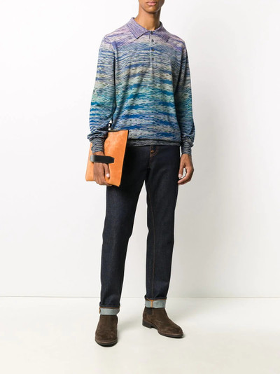 Missoni glitch stripe polo shirt outlook