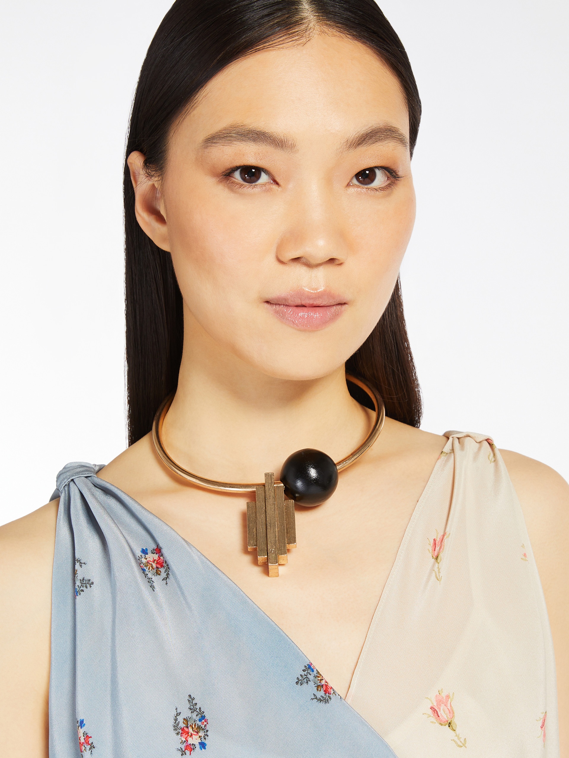DAMARA Dune necklace in metal and wood - 3