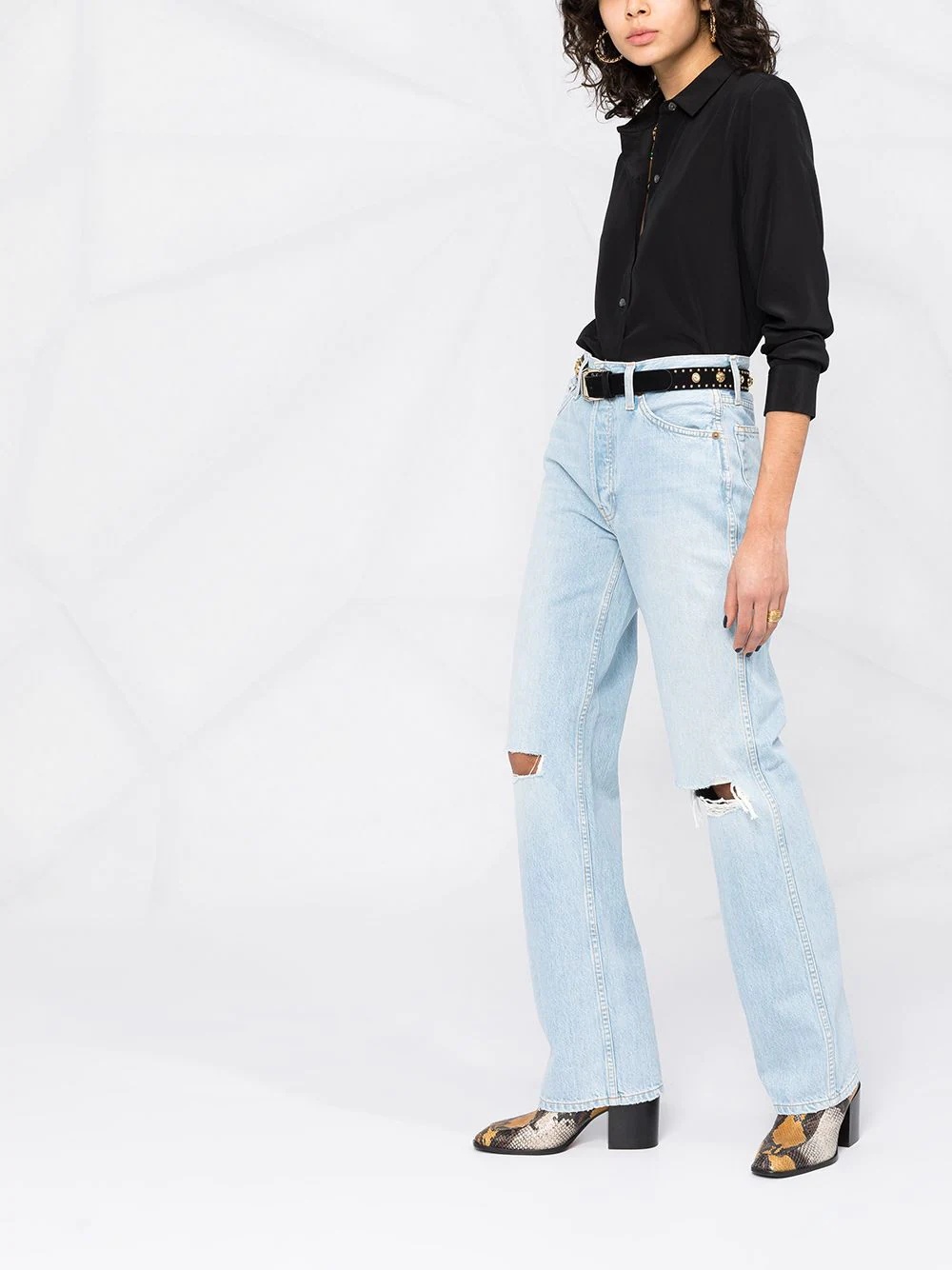 '90s high-rise loose jeans - 5