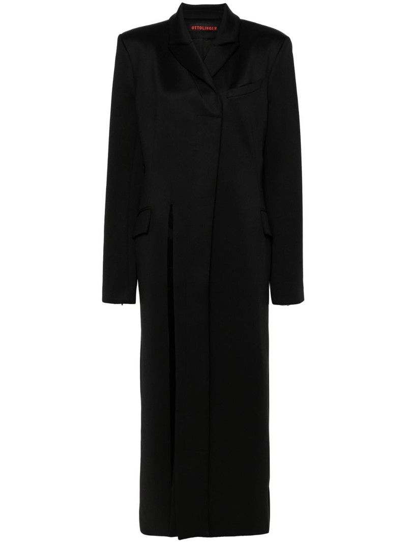 single-breasted long coat 1