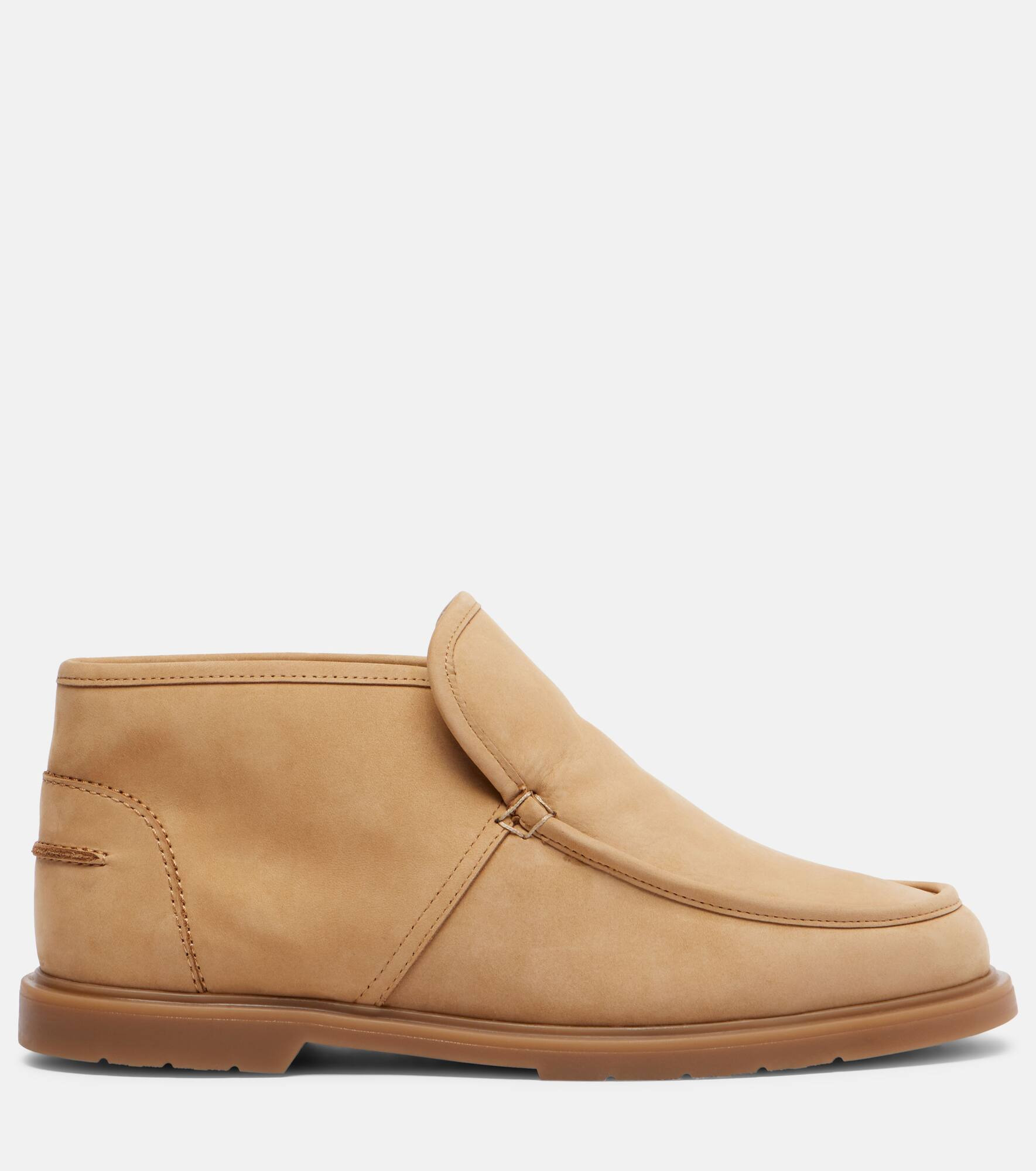 Shearling-lined suede ankle boots - 4
