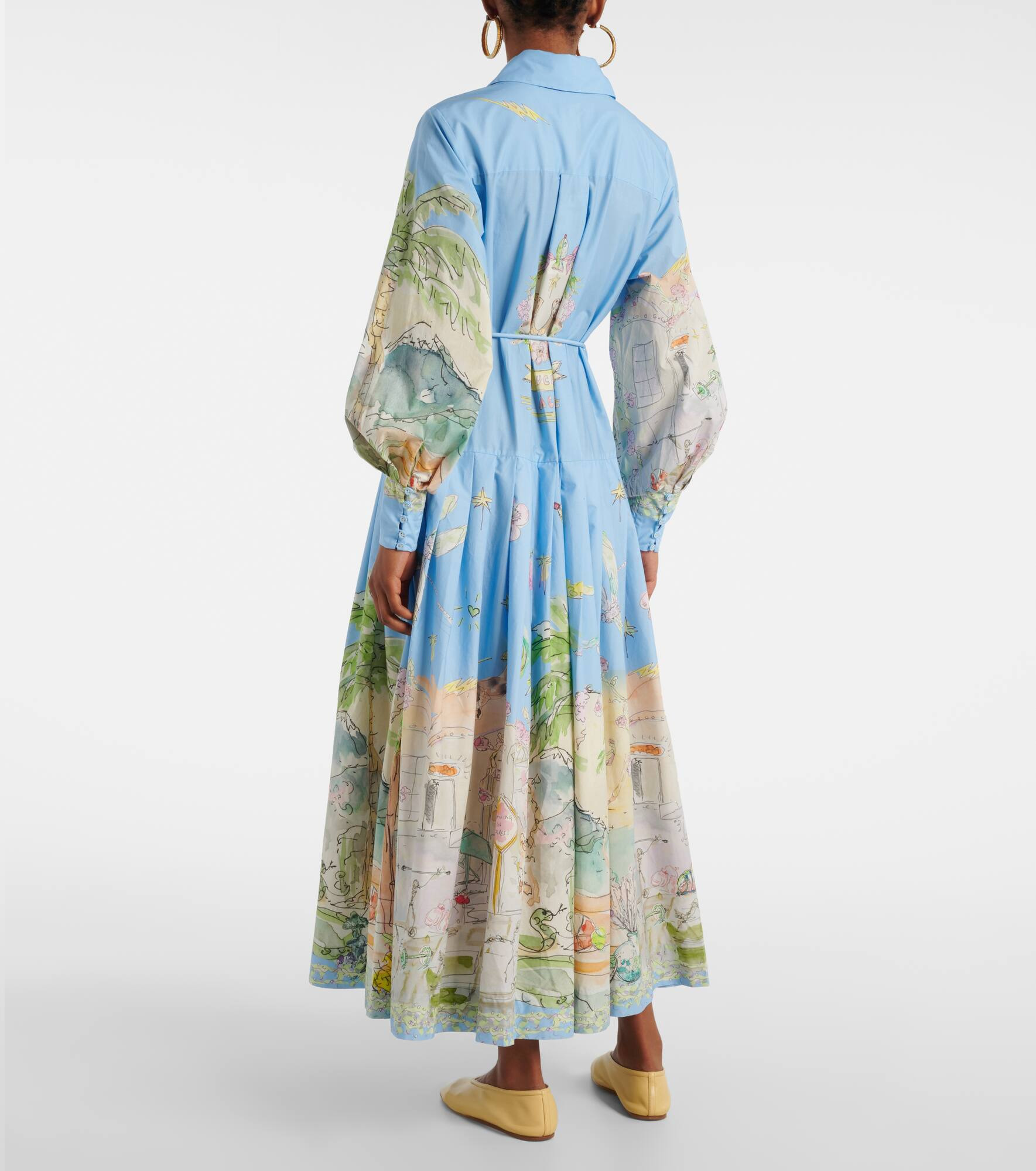Anouk printed cotton shirt dress - 3