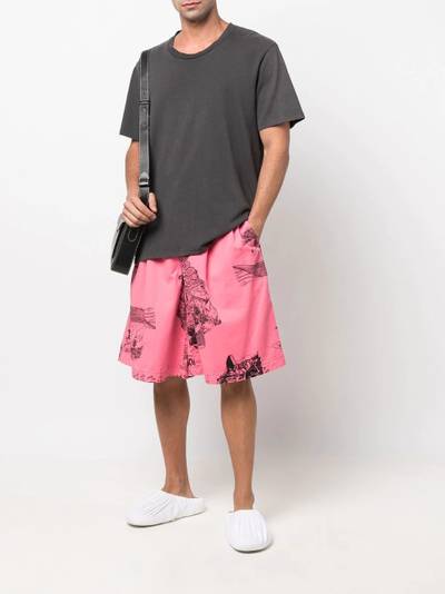 Comme des Garçons SHIRT comics-print wide-leg shorts outlook