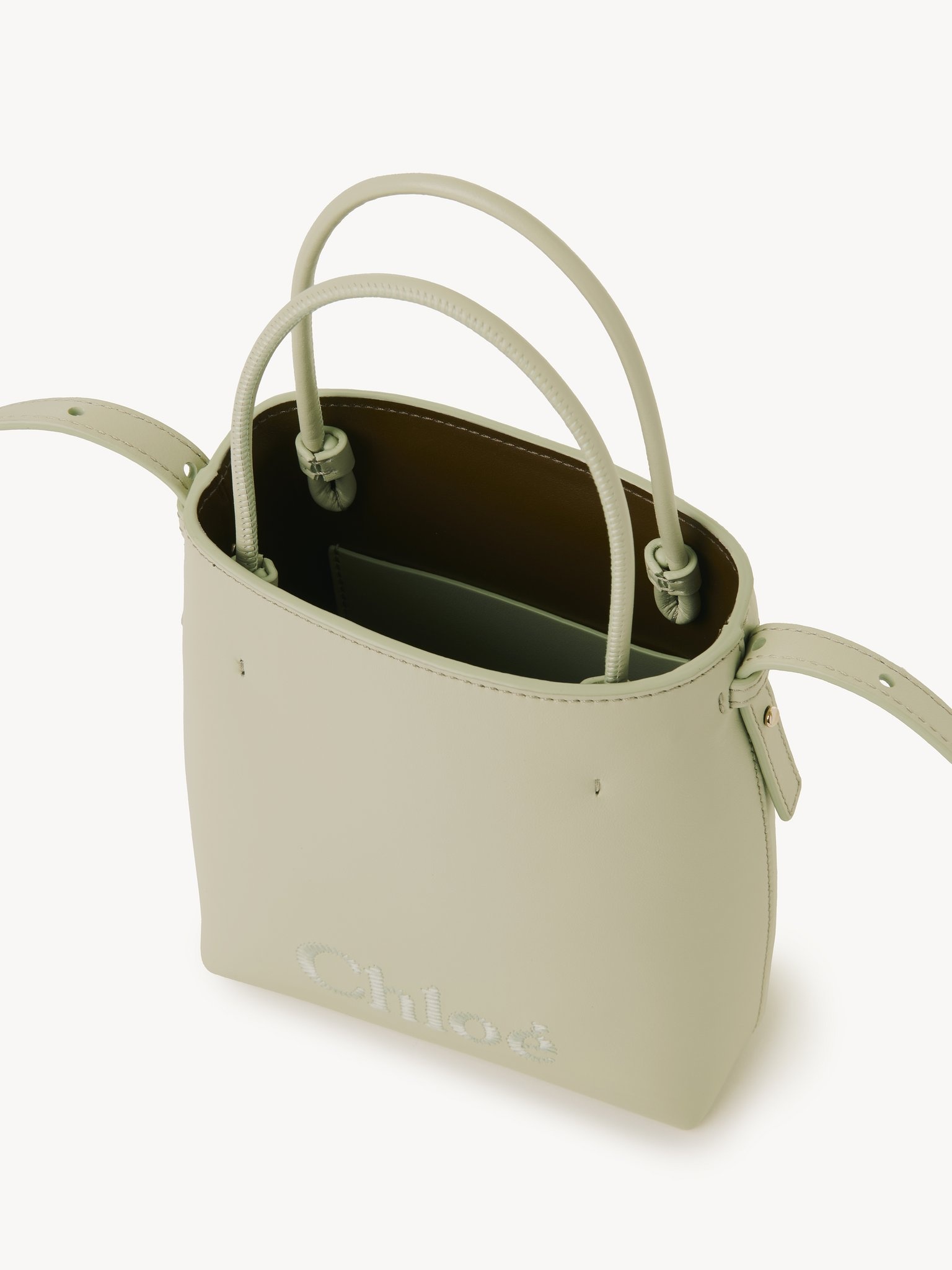 MICRO CHLOÉ SENSE TOTE BAG IN LEATHER - 3