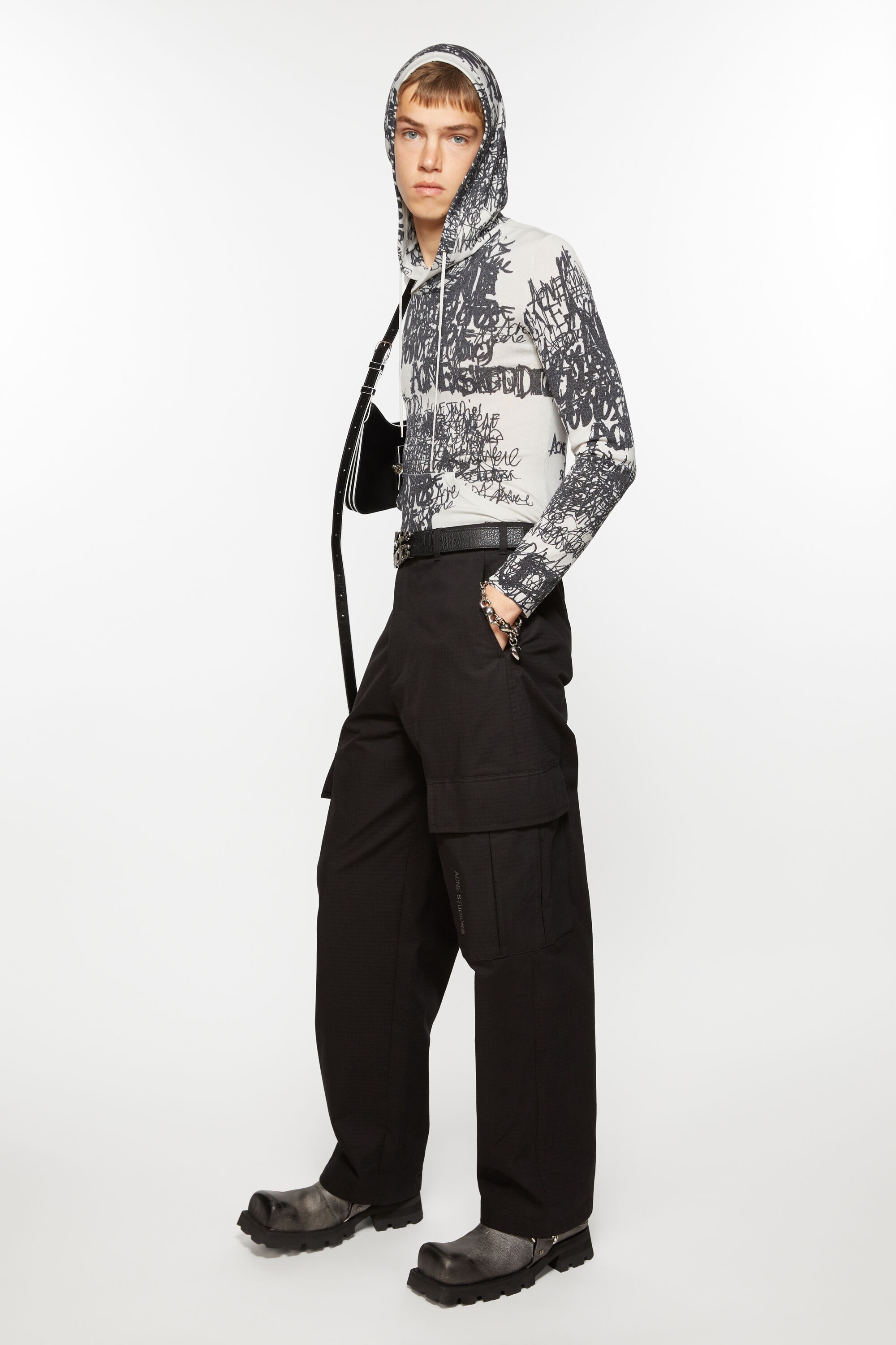 Cargo ripstop trousers - Black - 4