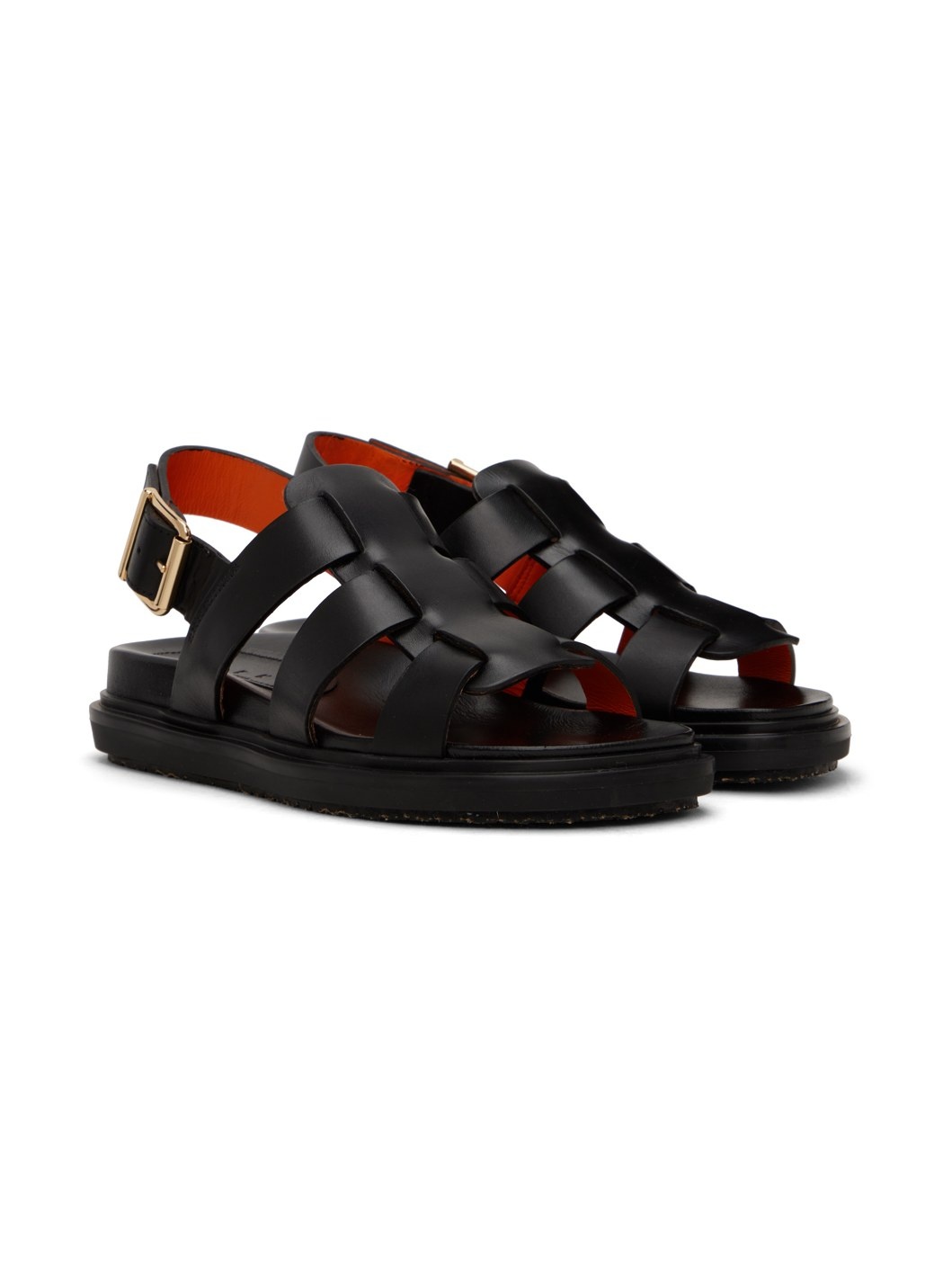 Black Gladiator Fussbett Sandals - 4