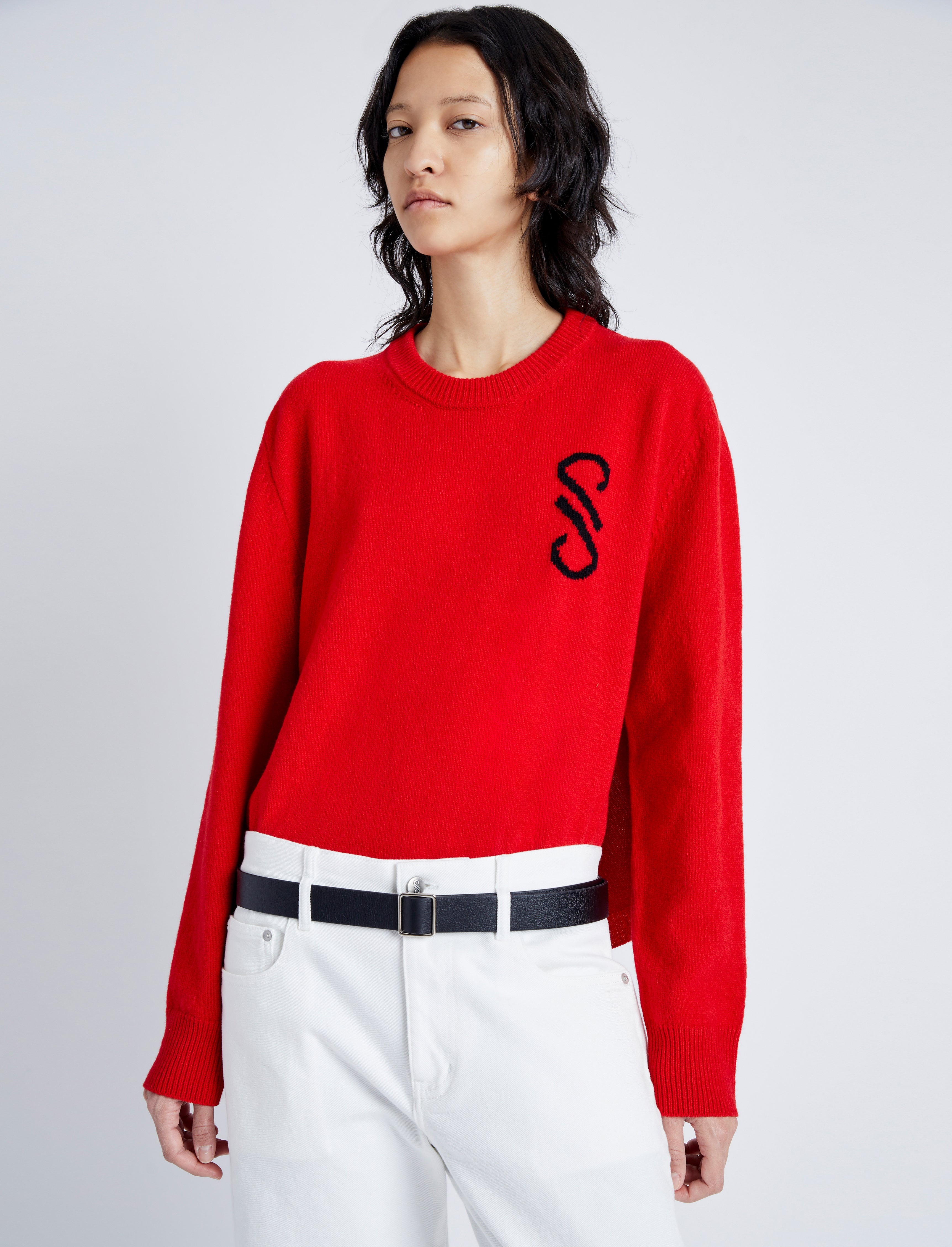 Harrison Monogram Sweater in Wool Jacquard - 6