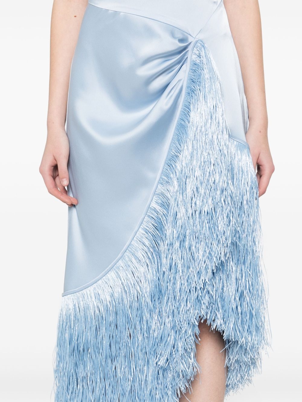 fringe-detailed midi dress - 5