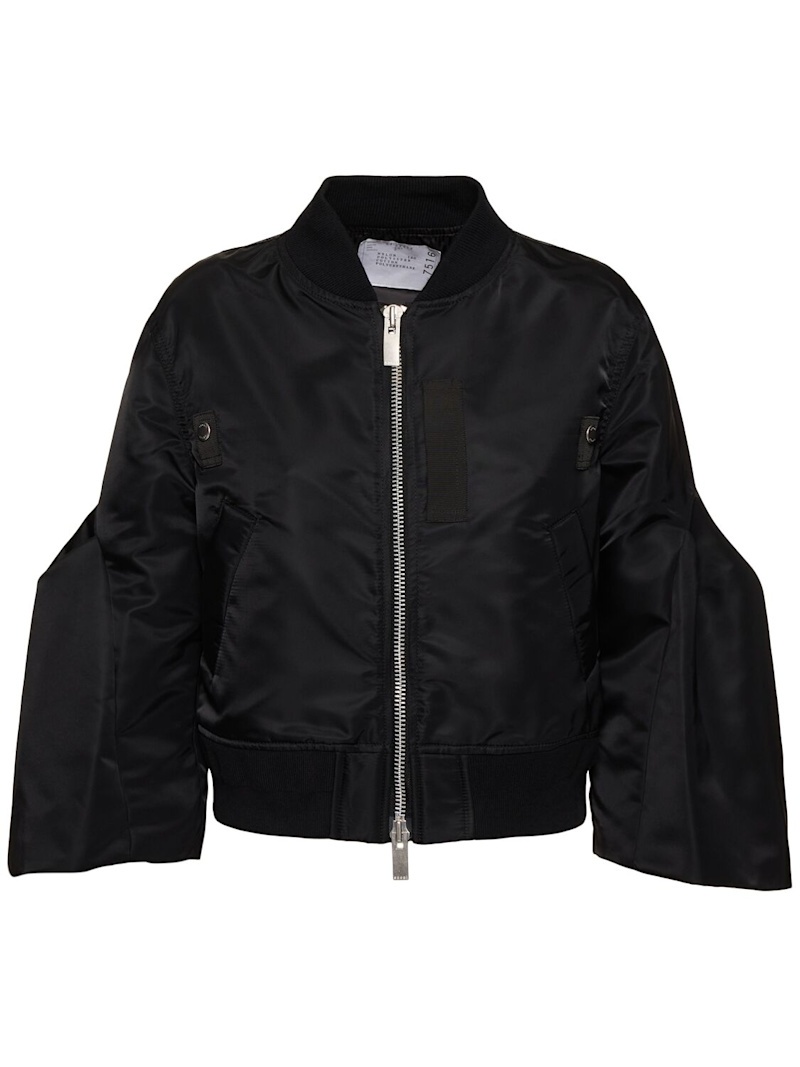 Nylon twill bomber jacket - 1