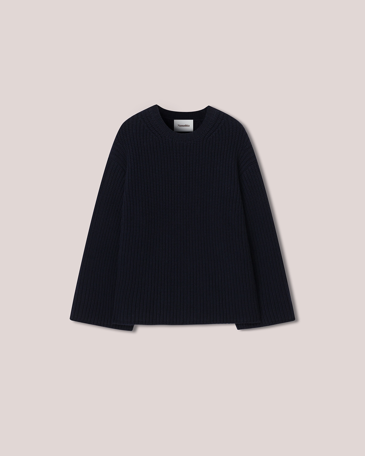MAURA - Cashmere-merino chunky sweater - Navy - 5