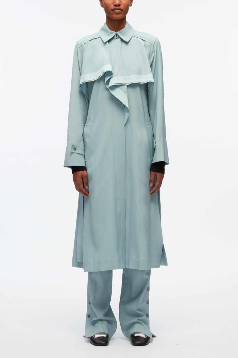 Lightweight Trench Dress With Cascade Drape 1
