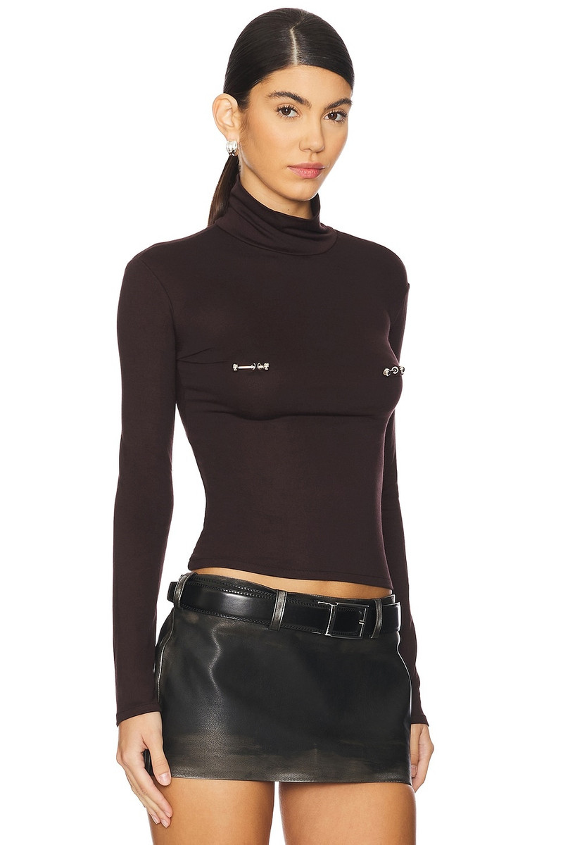Pierced Turtleneck Top 2