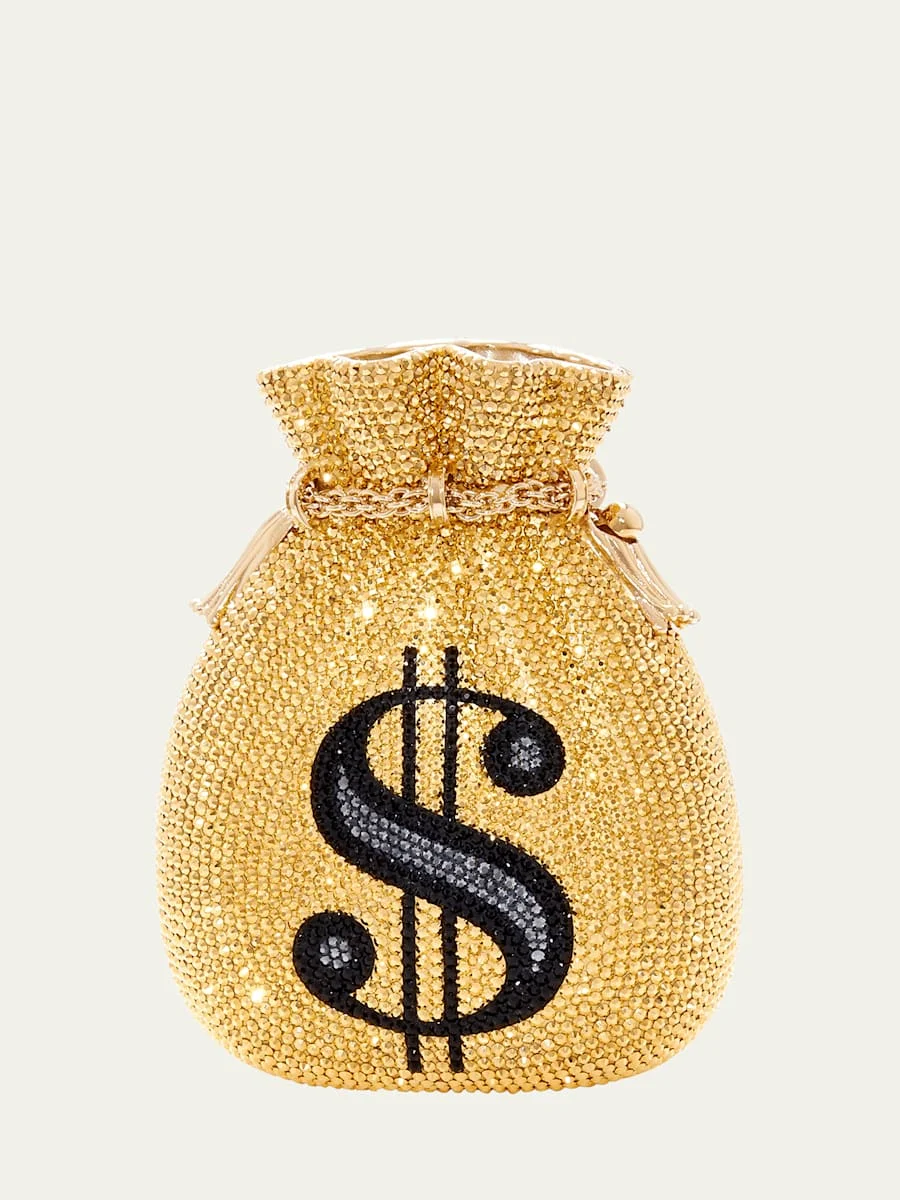 Money Bags Crystal Clutch Bag - 1