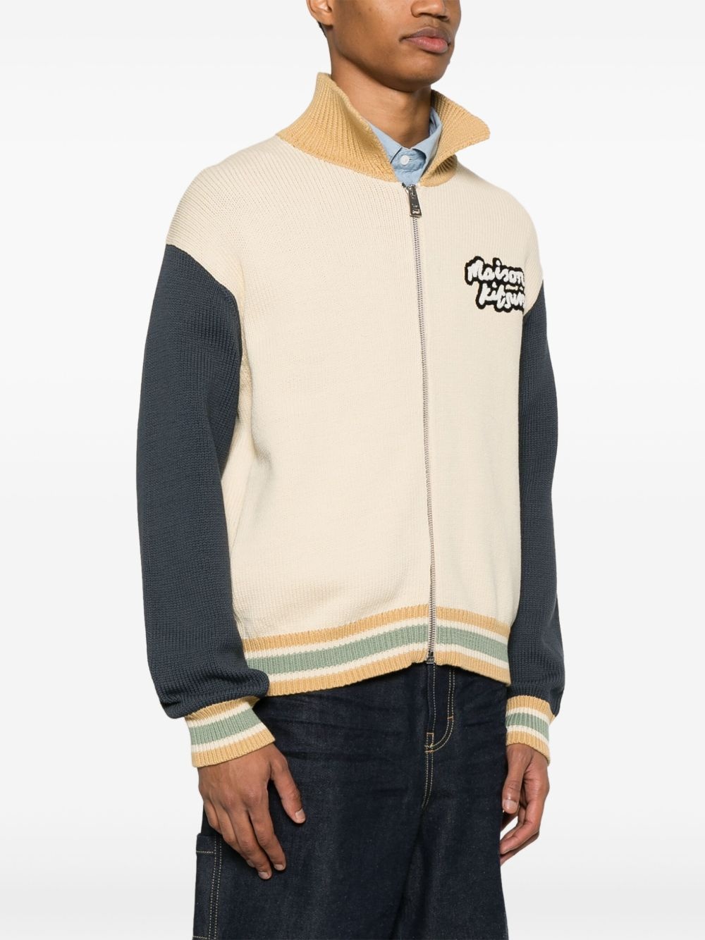 knitted college cardigan - 3