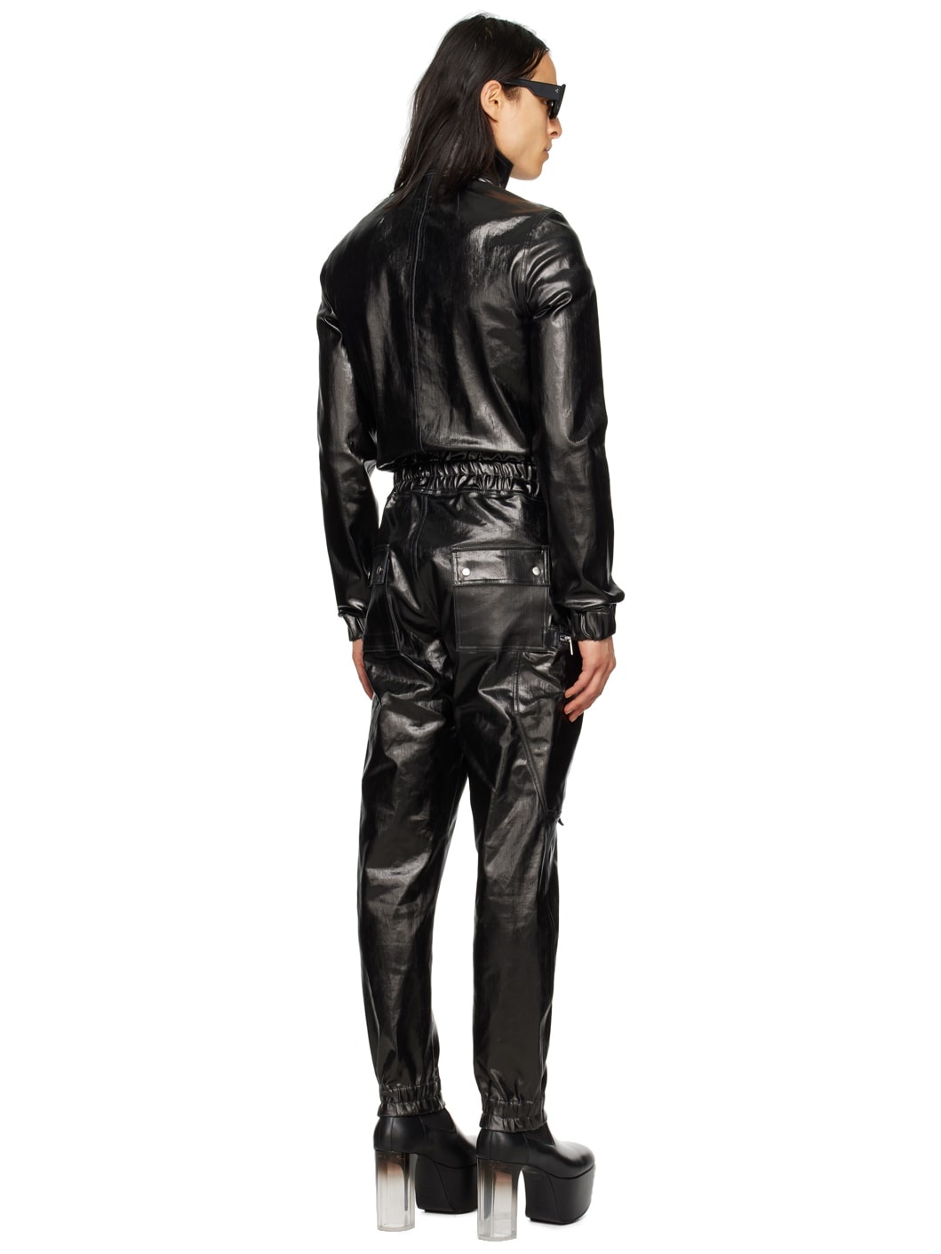Black Bauhaus Denim Flightsuit - 3
