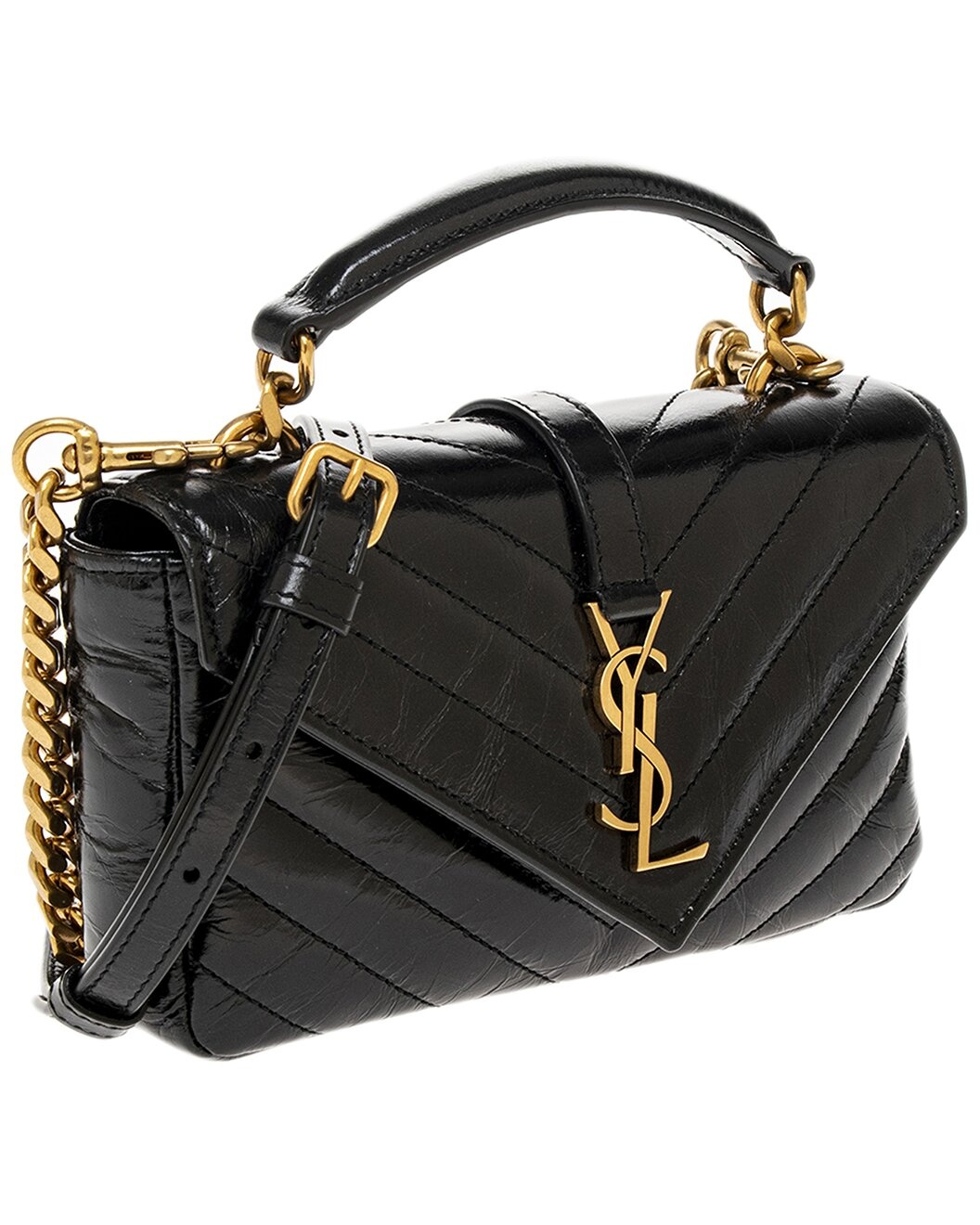 Saint Laurent College Mini Leather Shoulder Bag - 3