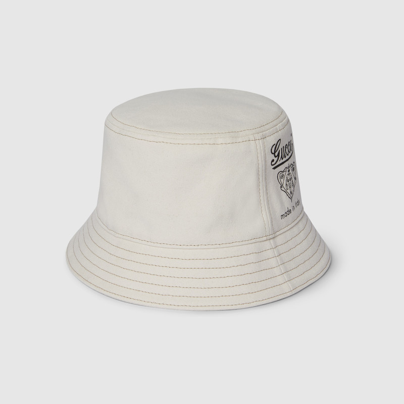 Printed cotton canvas bucket hat 1
