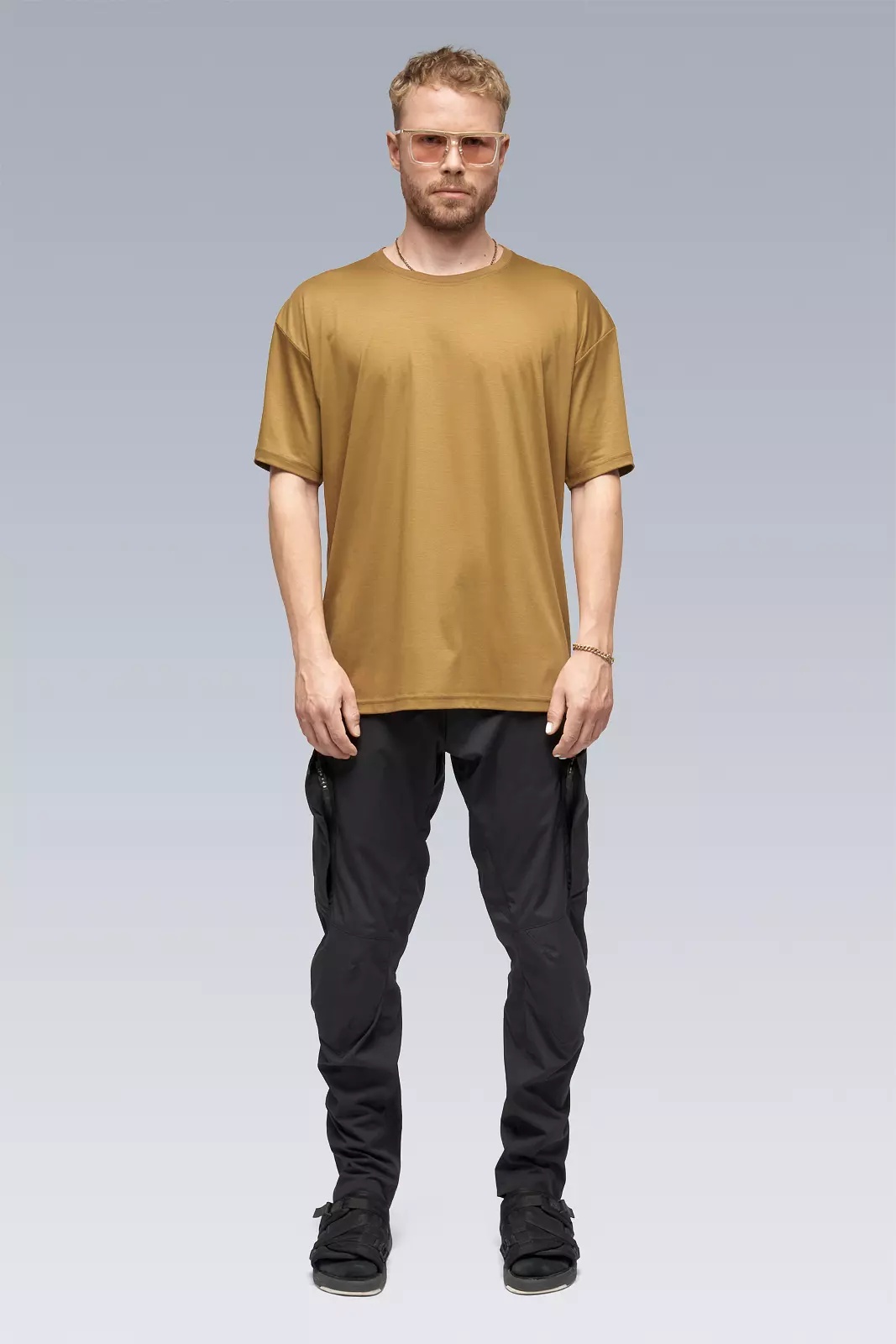 S24-PR-A 100% Cotton Mercerized Short Sleeve T-shirt Coyote - 1