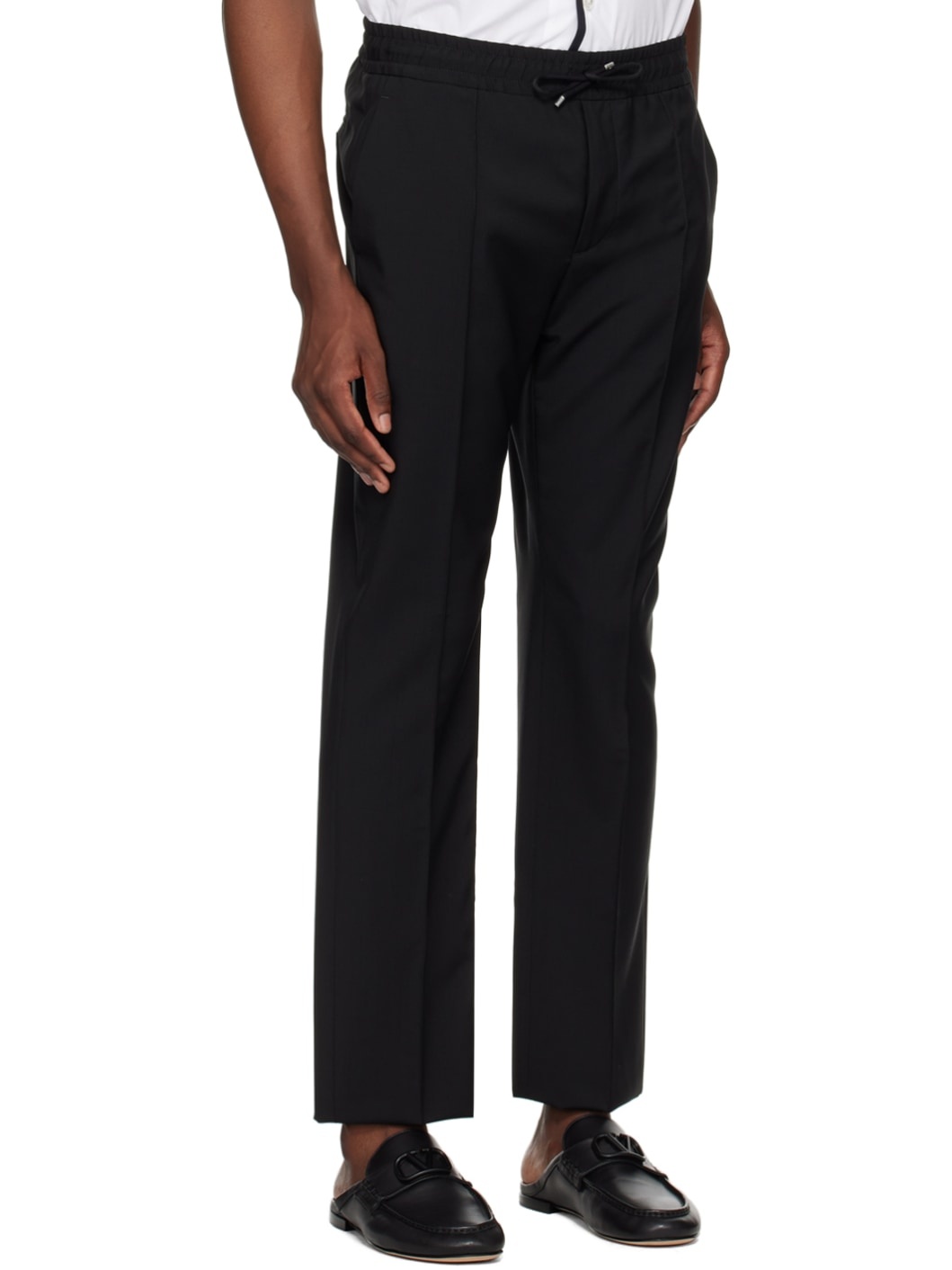 Black Drawstring Trousers - 2