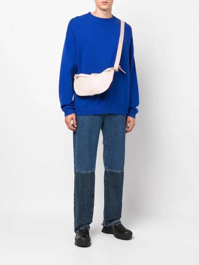 Guidi zipped leather shoulder bag outlook