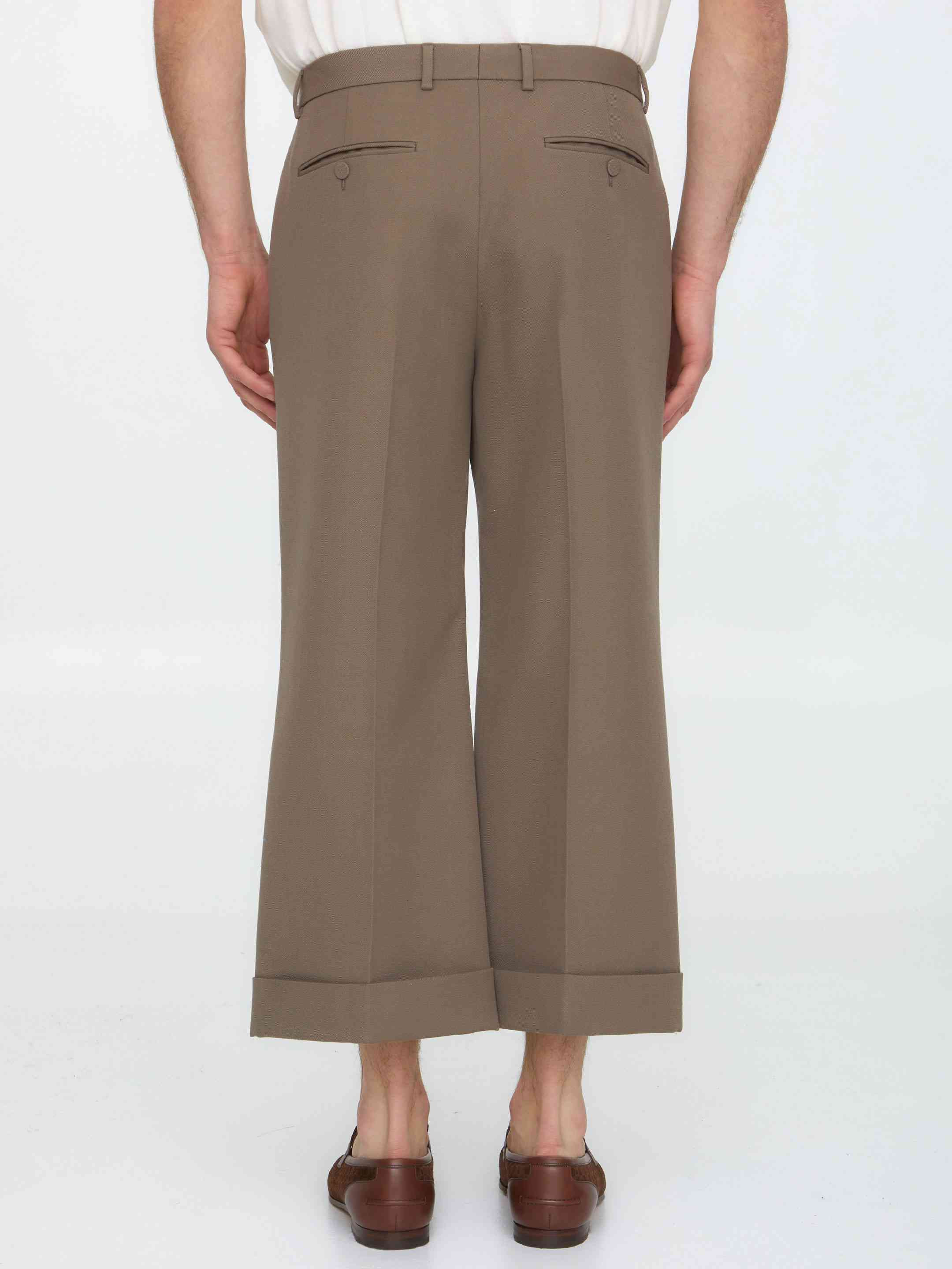 Gucci Men Textured Gabardine Trousers - 4