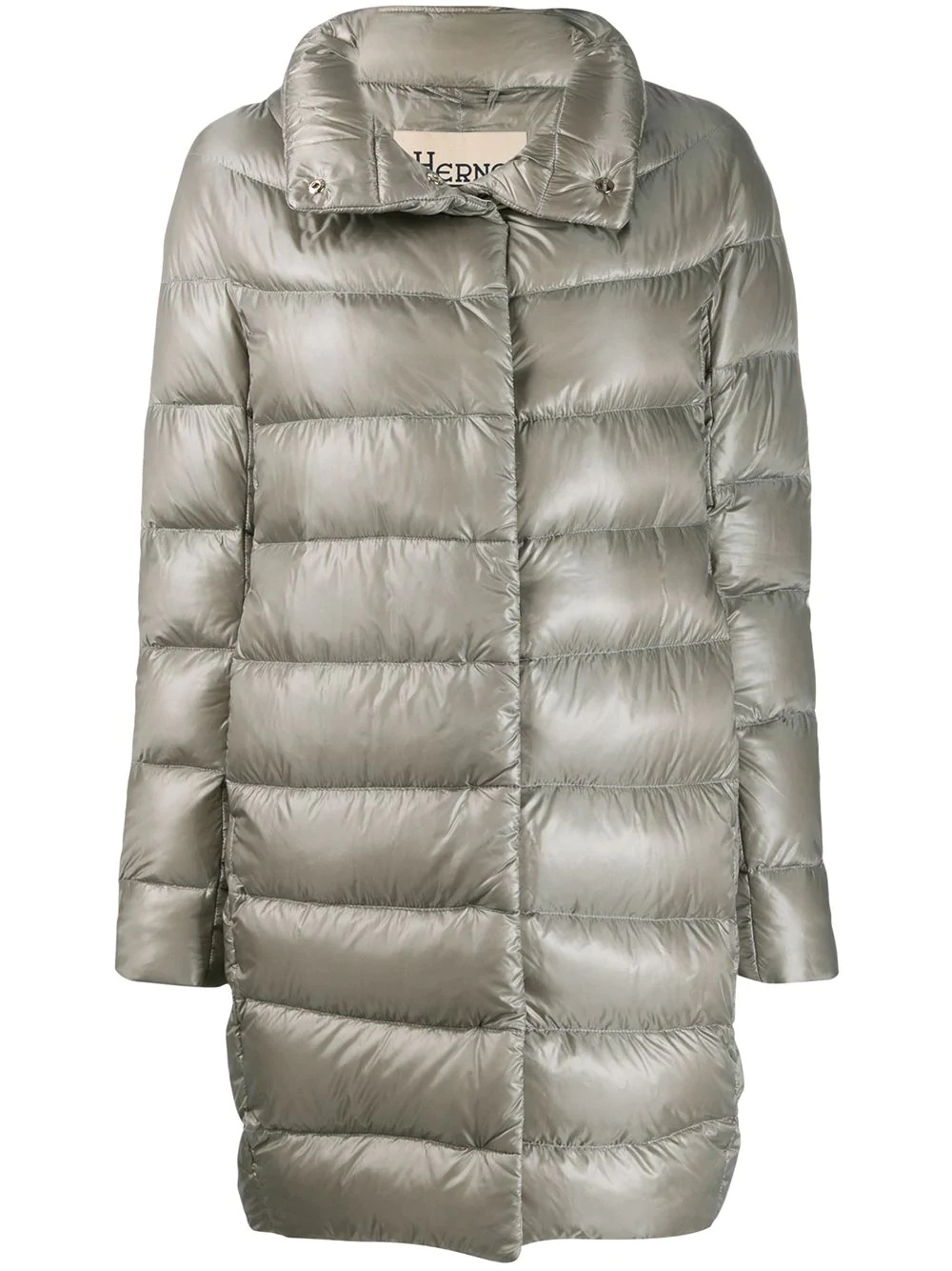 glossy puffer jacket - 1