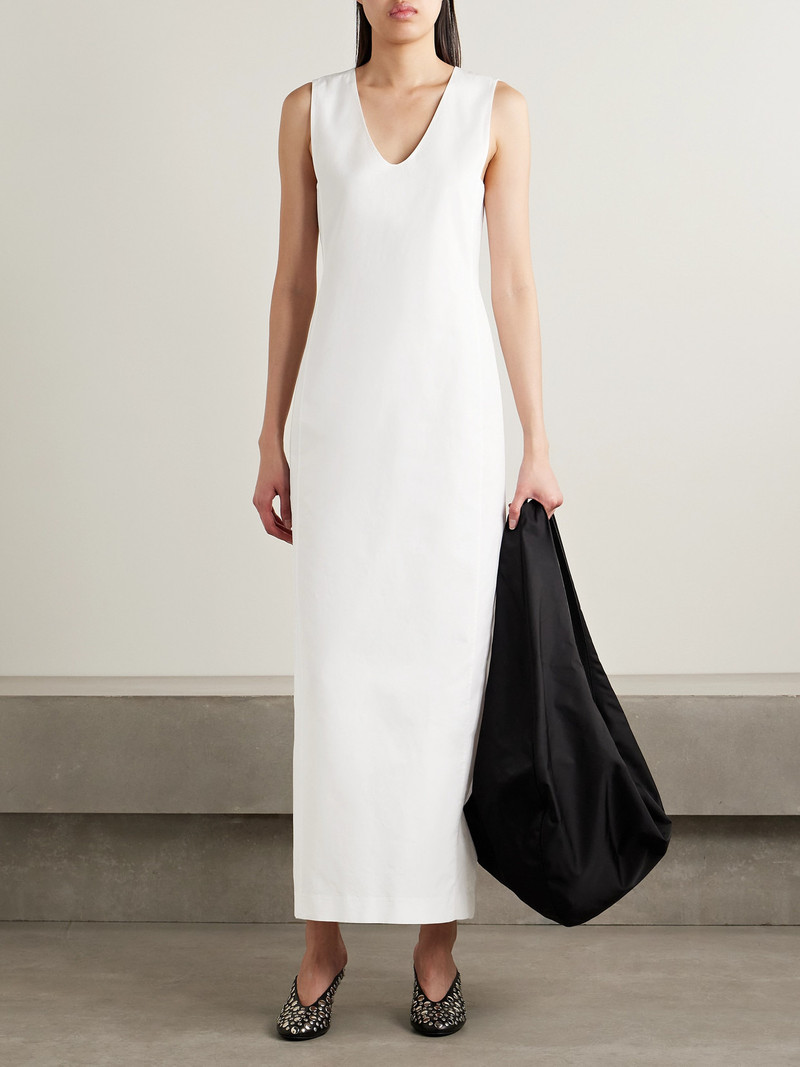 KHAITE Avery Cotton-poplin Maxi Dress outlook