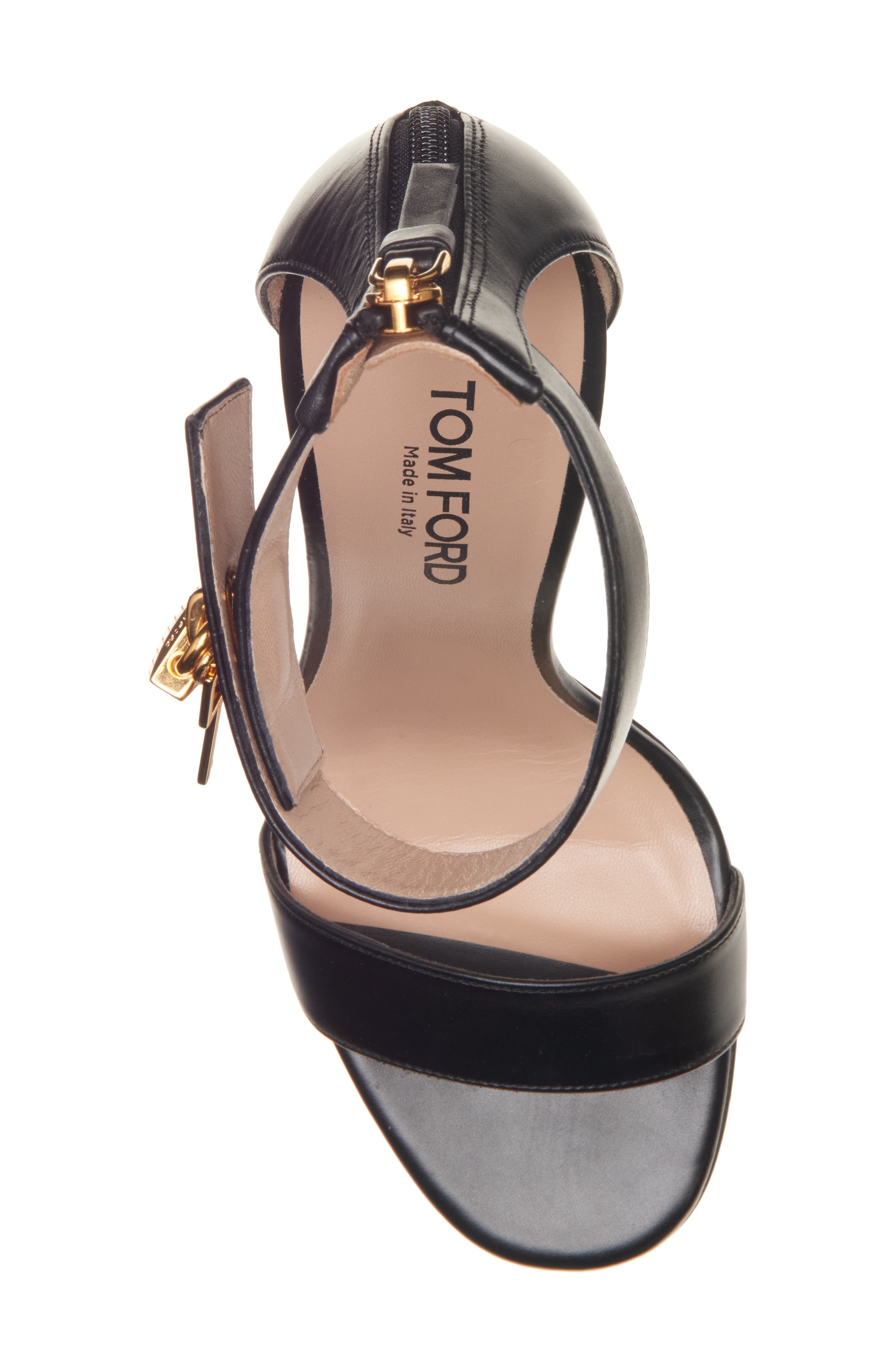 TOM FORD Padlock Ankle Strap Sandal in Black at Nordstrom - 5