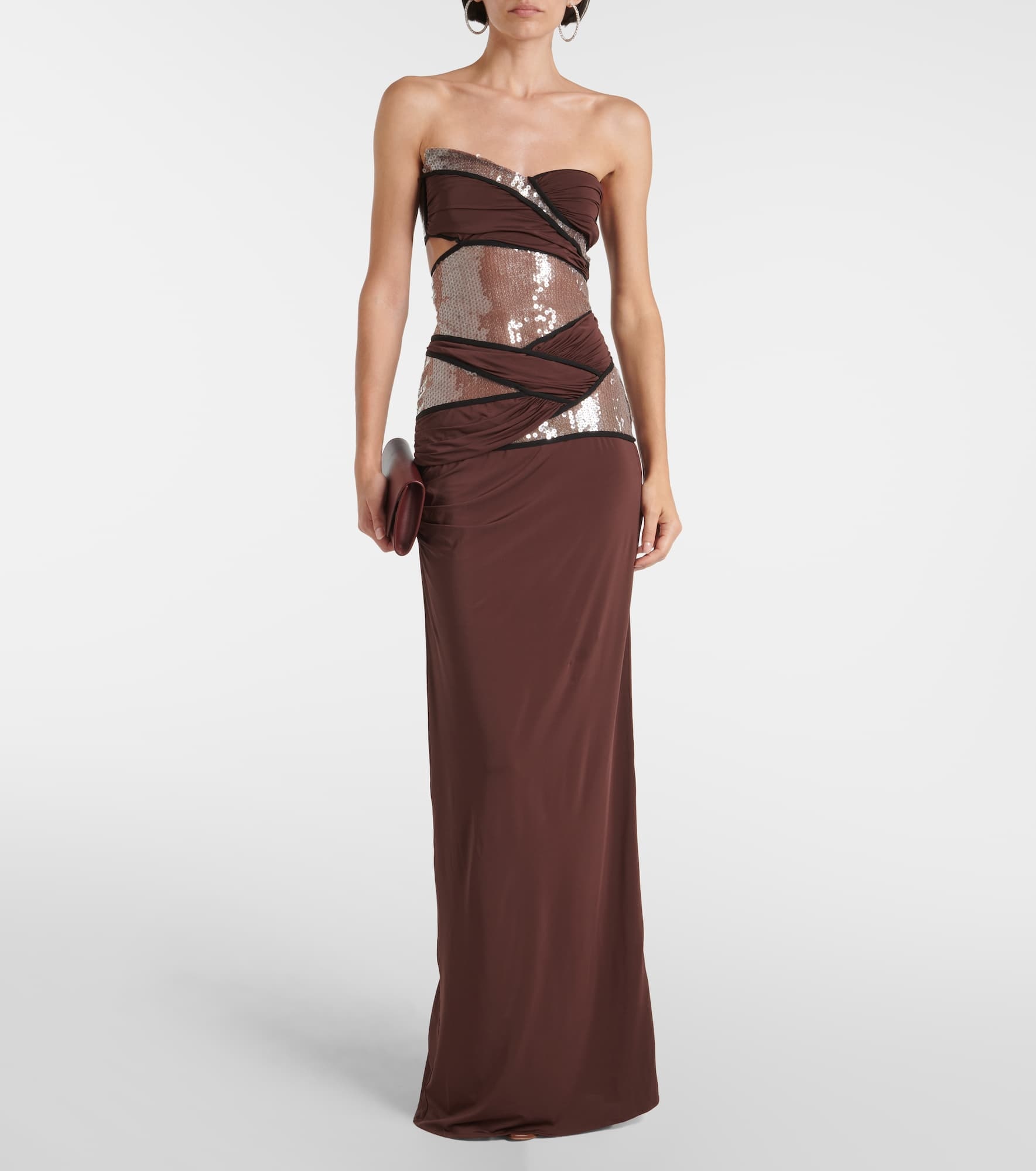 Sequined draped gown - 2