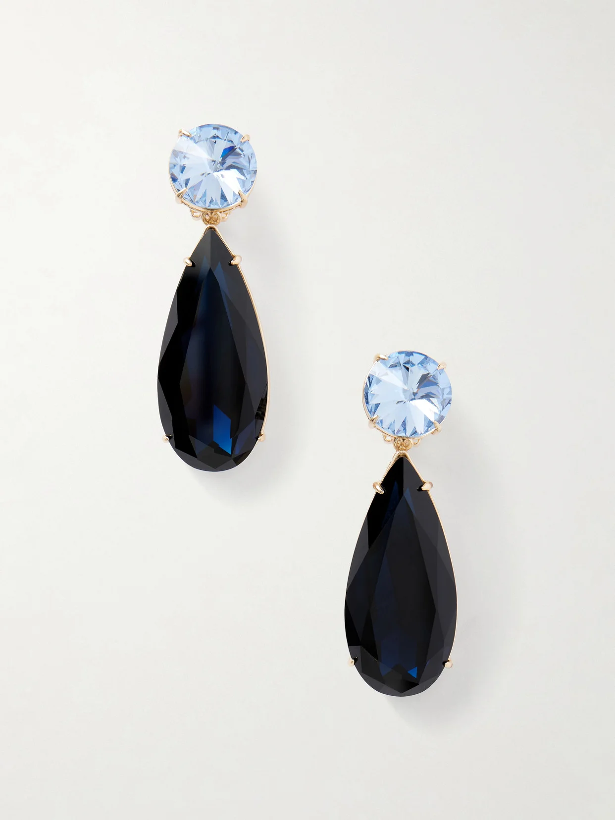 Gold-tone Crystal Earrings - 1